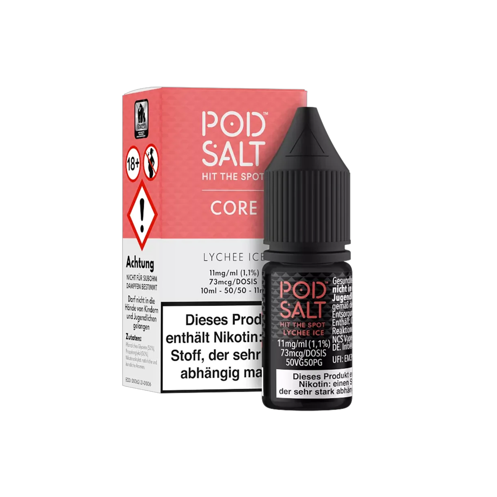 Pod Salt Core - E-Liquid - NicSalt - Lychee Ice - 10 ml - 11 mg