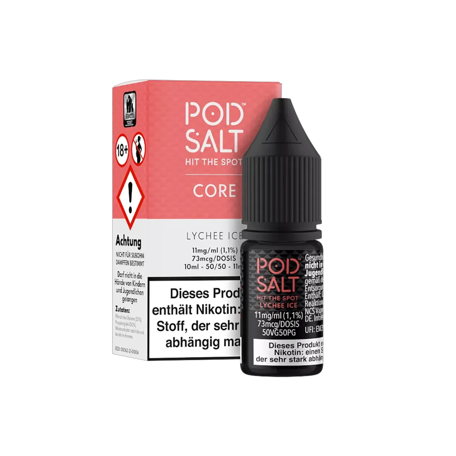 Pod Salt Core - E-Liquid - NicSalt - Lychee Ice - 10 ml - 11 mg