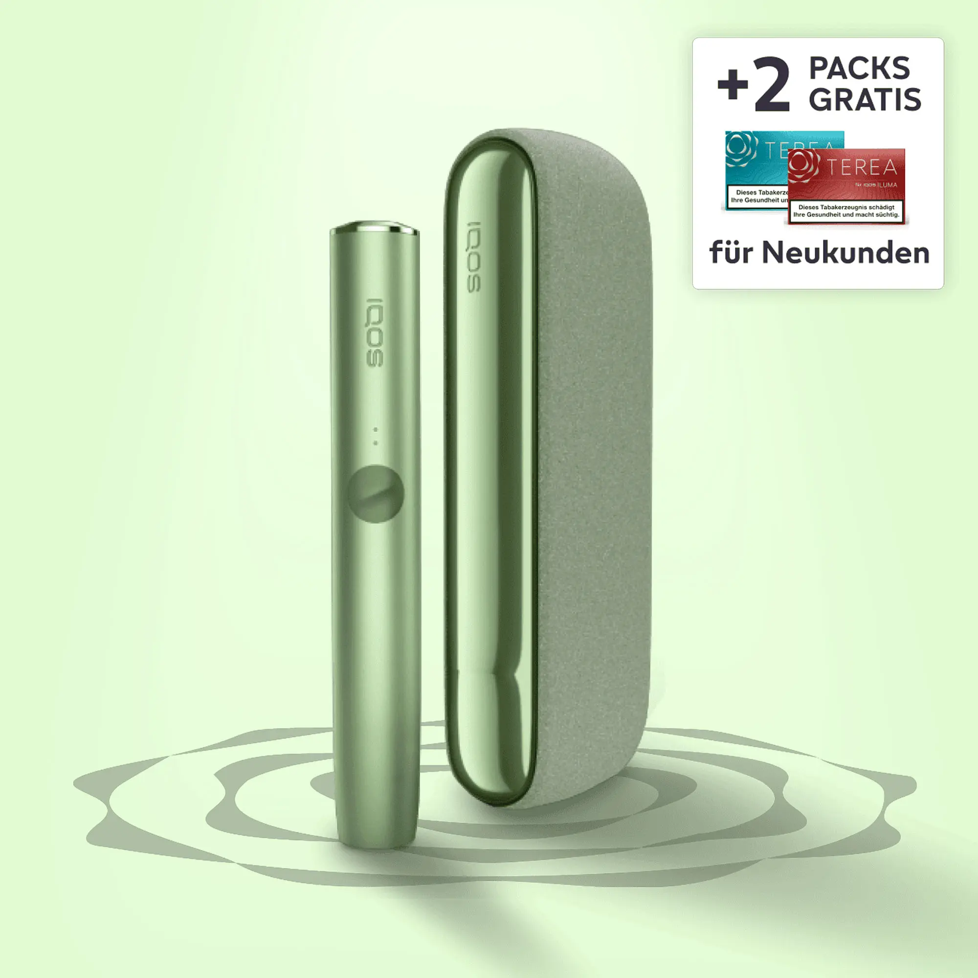 IQOS ILUMA Tabakerhitzer Moss Green kaufen | Bis zu 40 TEREA Sticks gratis 1