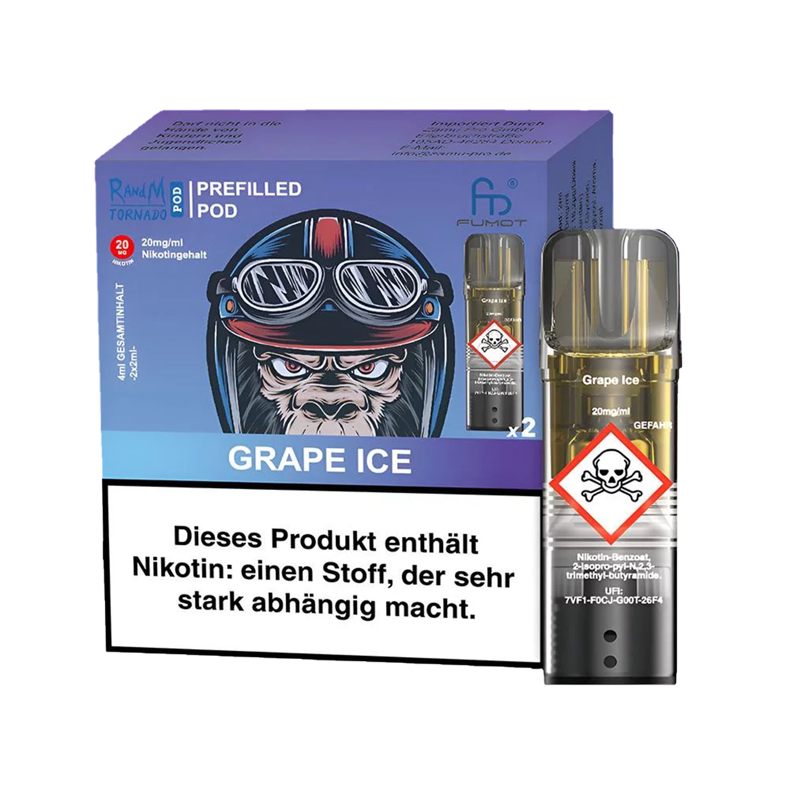 RandM Tornado Pods Ice Pop 2er Pack 20 mg 2 ml Mesh Coil RandM Tornado Pods Ice Pop 2er Pack 20 mg 2 ml Mesh Coil