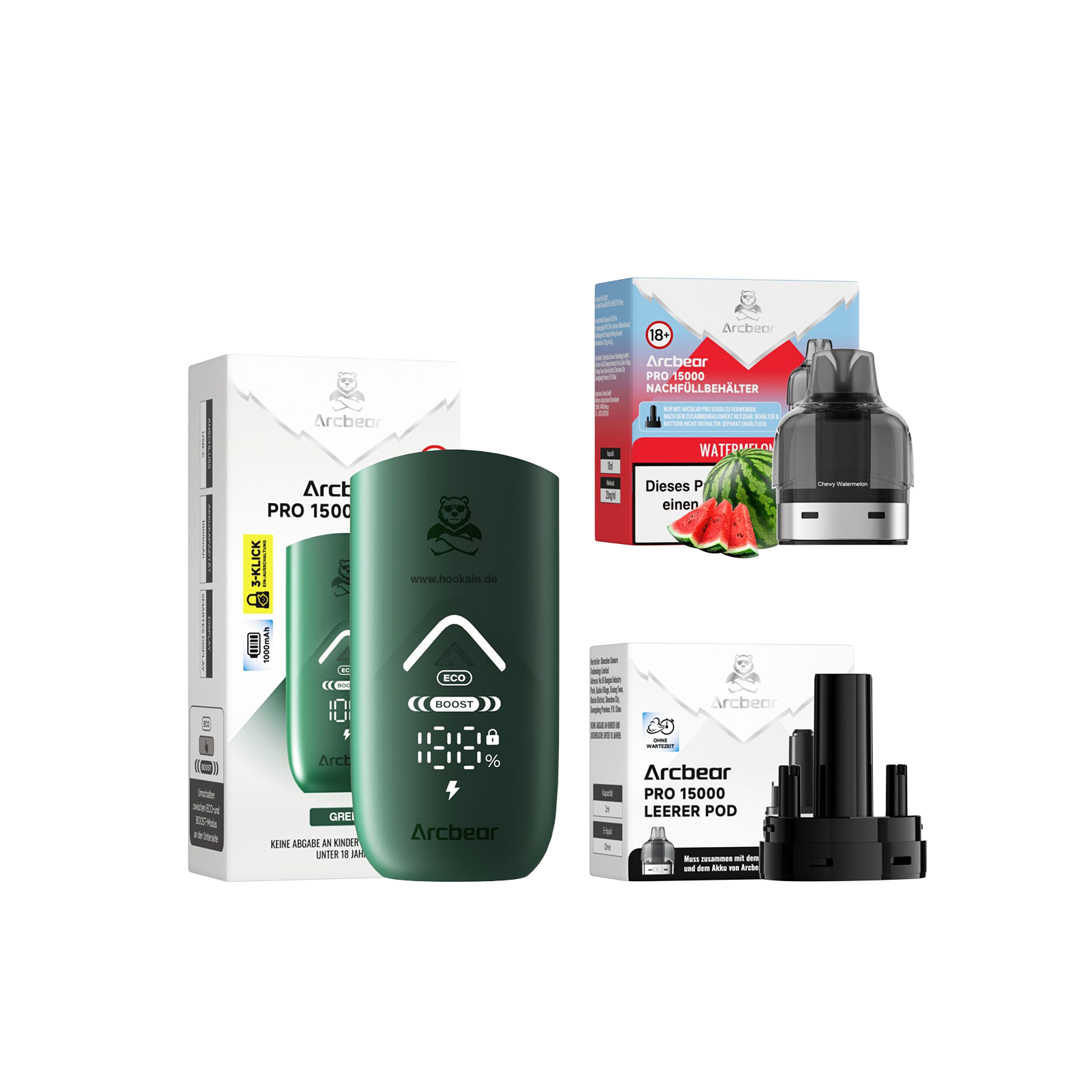 Arcbear Watermelon Ice Starter Kit 10ml – 15.000 Puffs System