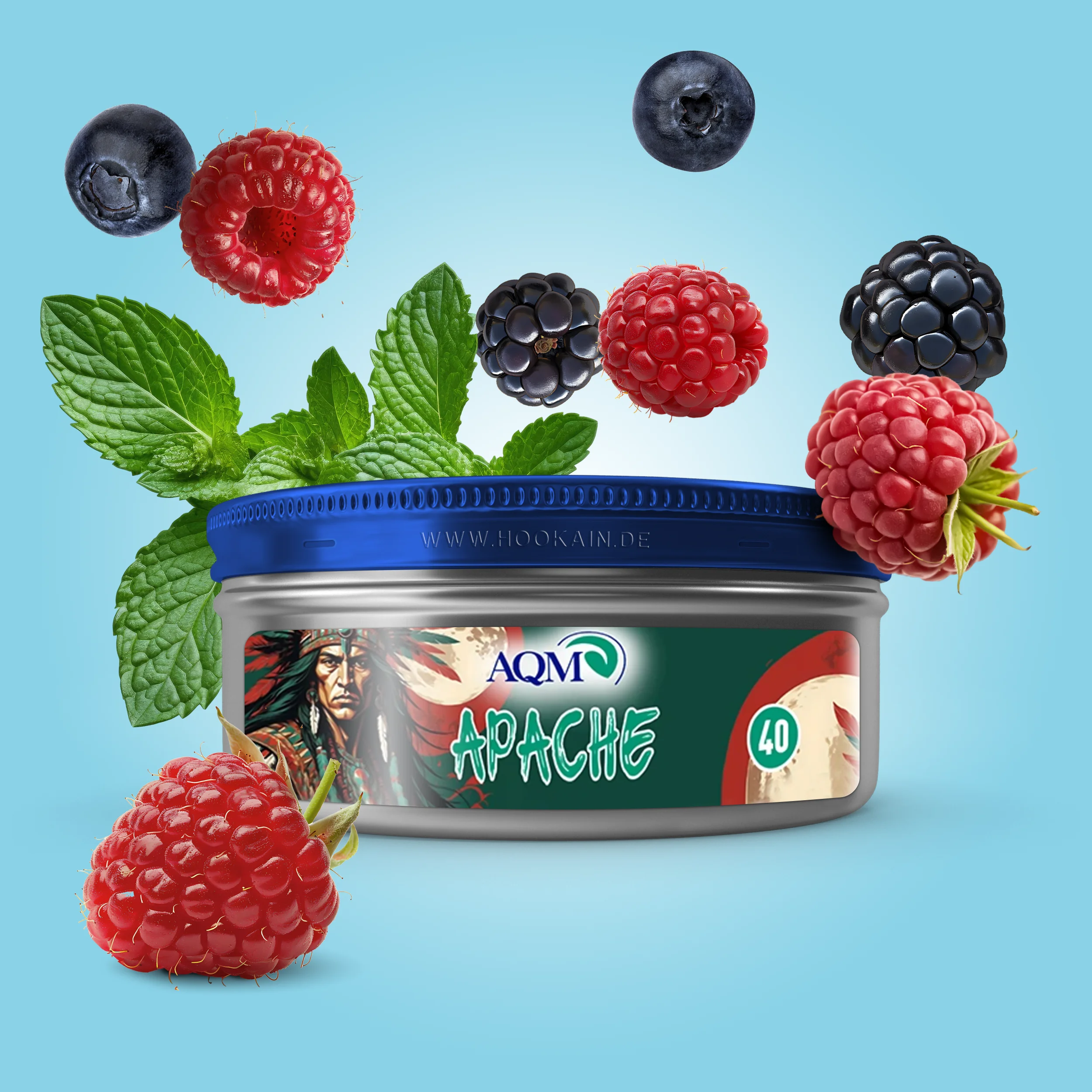 Aqua Mentha Apache 200g – Waldbeeren & Menthol Shishatabak 1