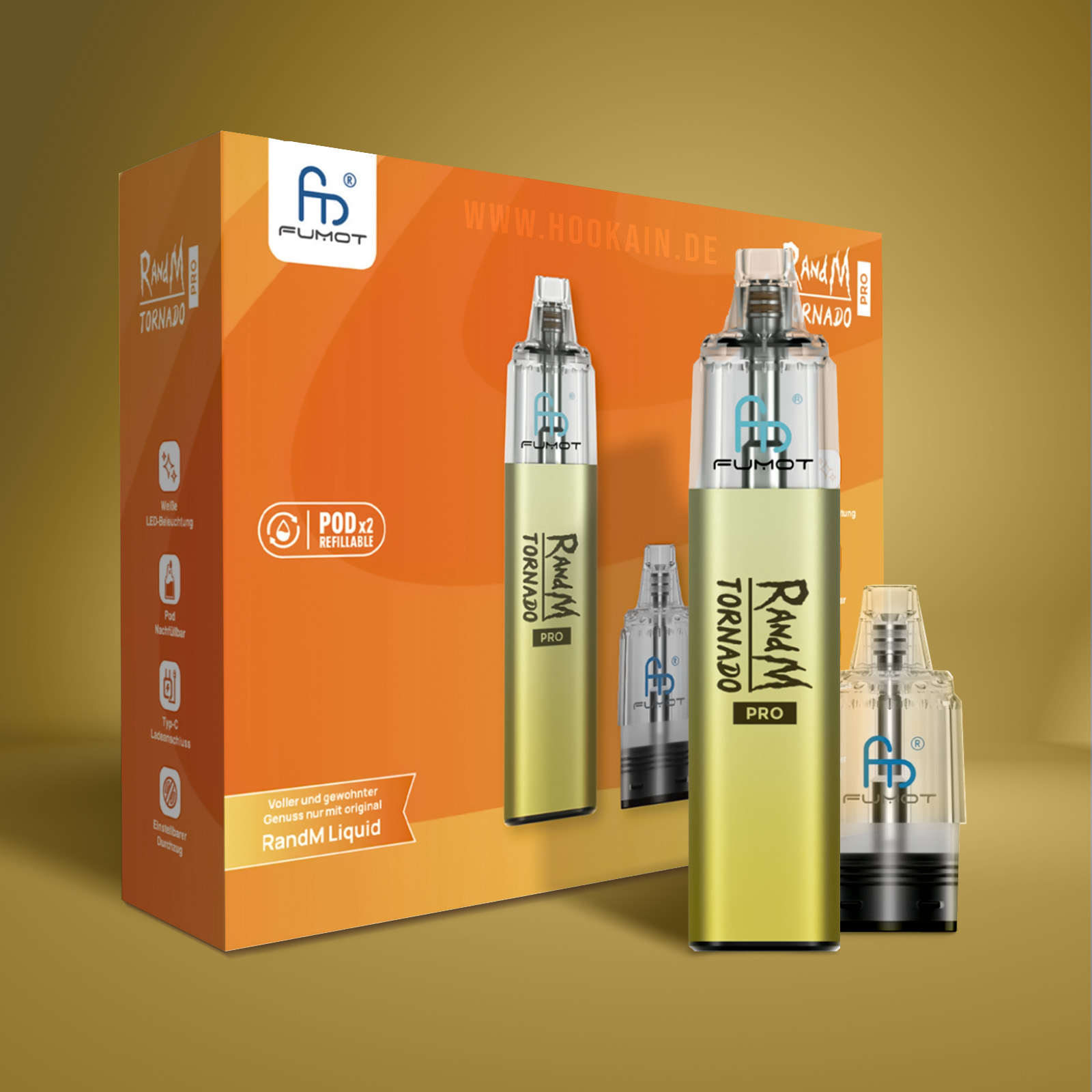 RandM Tornado Pro Pod Kit Gelb | E-Zigaretten g&uuml;nstig online 1