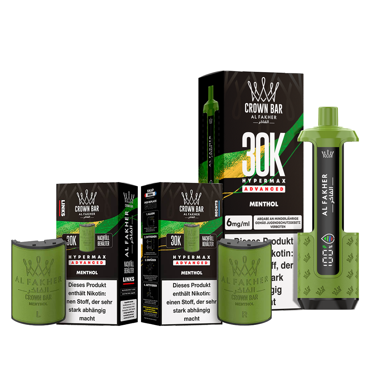 Al Fakher - Crown Bar - Hypermax - Advanced - 30K - Menthol 1