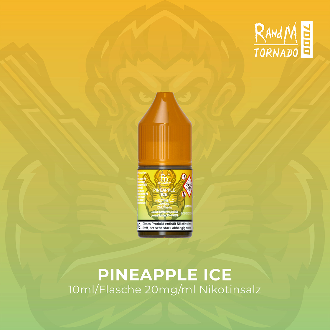 RandM Tornado 7000 Pineapple Ice E-Liquid Nikotinsalz 20 mg | Vape Liquids 1