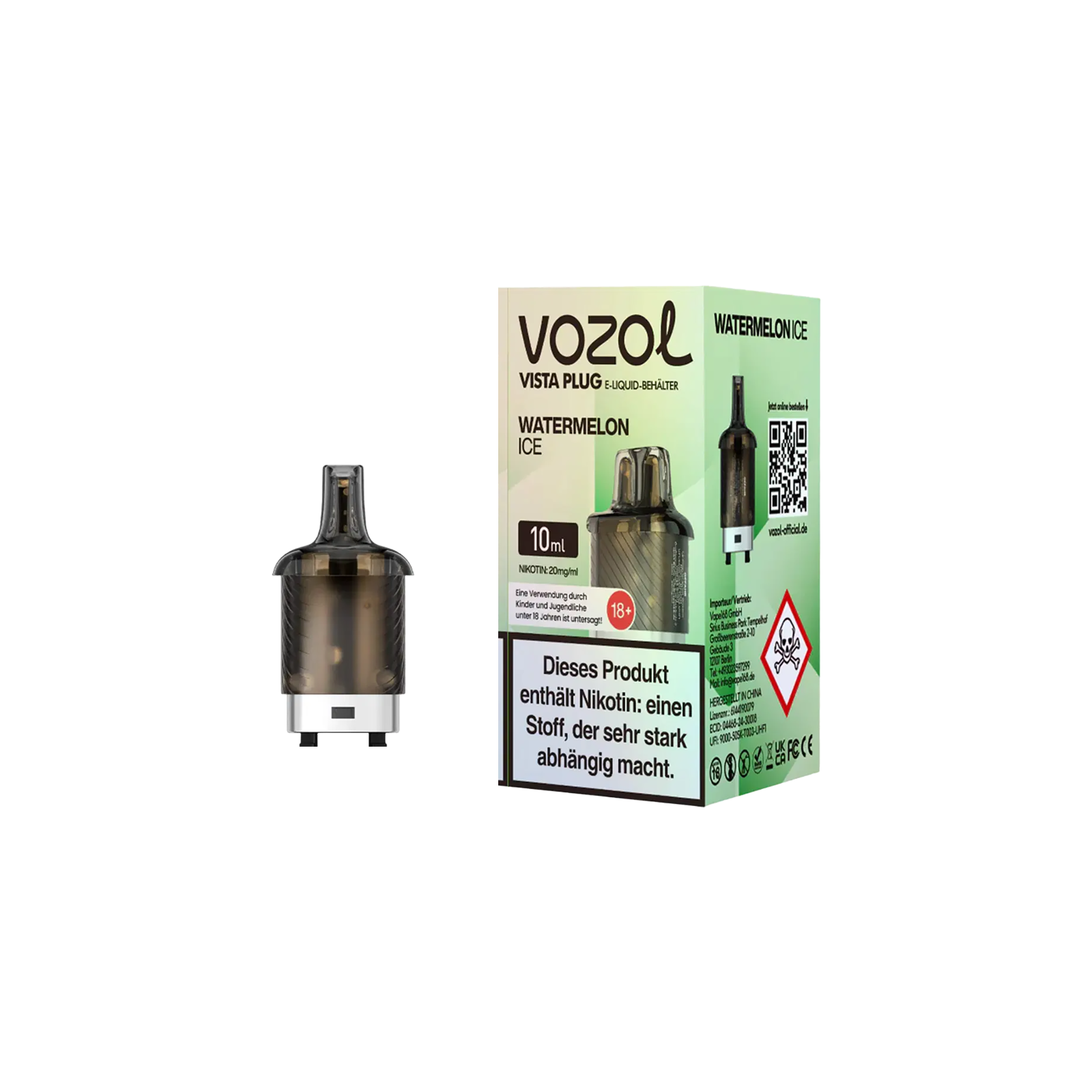 Vozol Vista Plug Watermelon Ice 10 ml Pod – 15.000 Züge