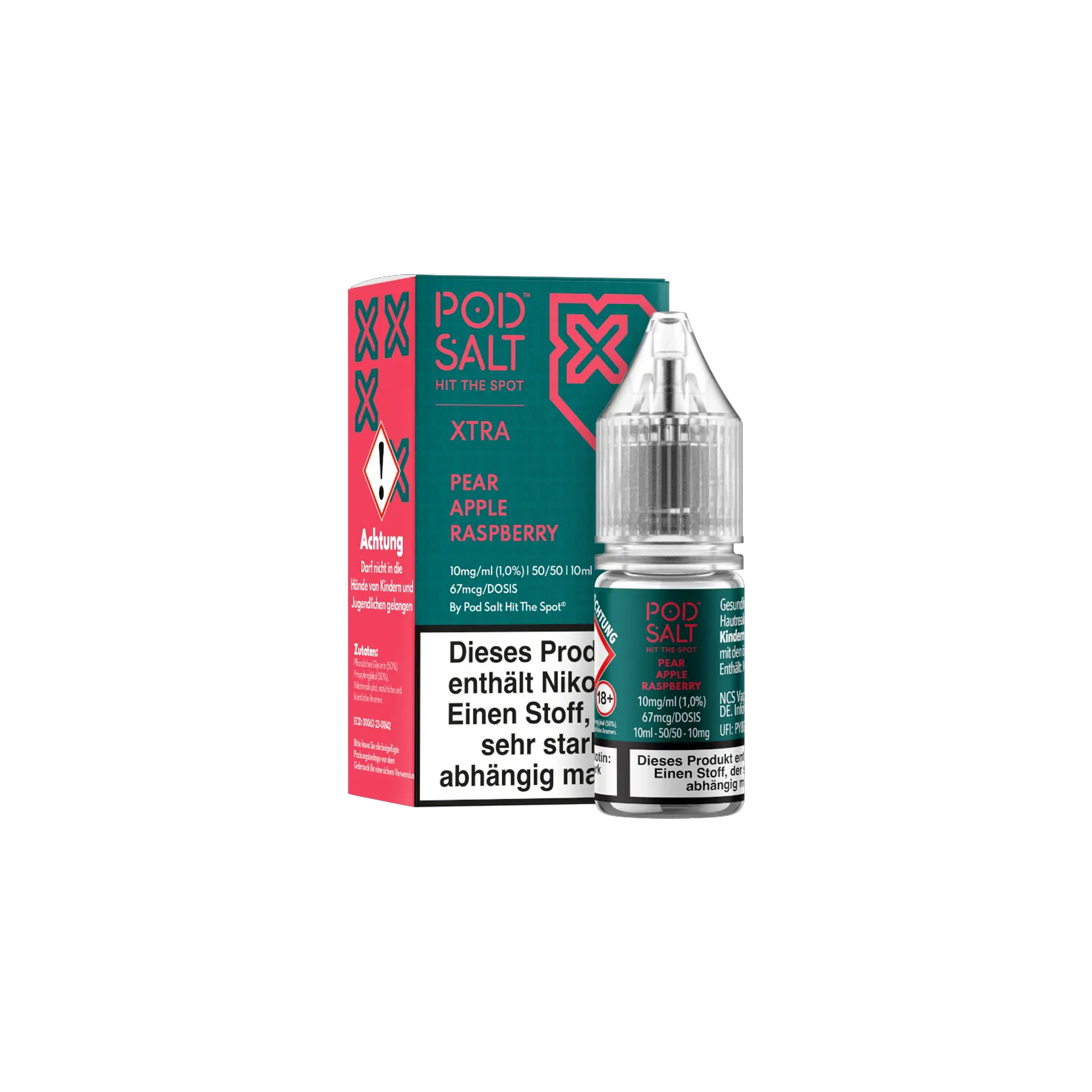 Pod Salt Xtra Nikotinsalz E-Liquid Pear Apple Raspberry 10 ml mit 10 mg g&uuml;nstig bestellen 2
