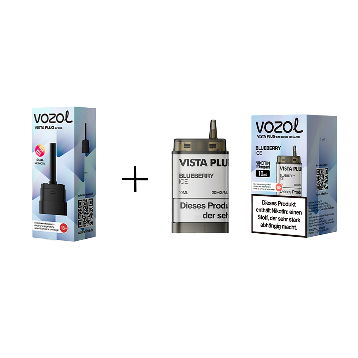 Vozol - Vista Plug Set - EZ Pod - Blueberry Ice + Empty Pod