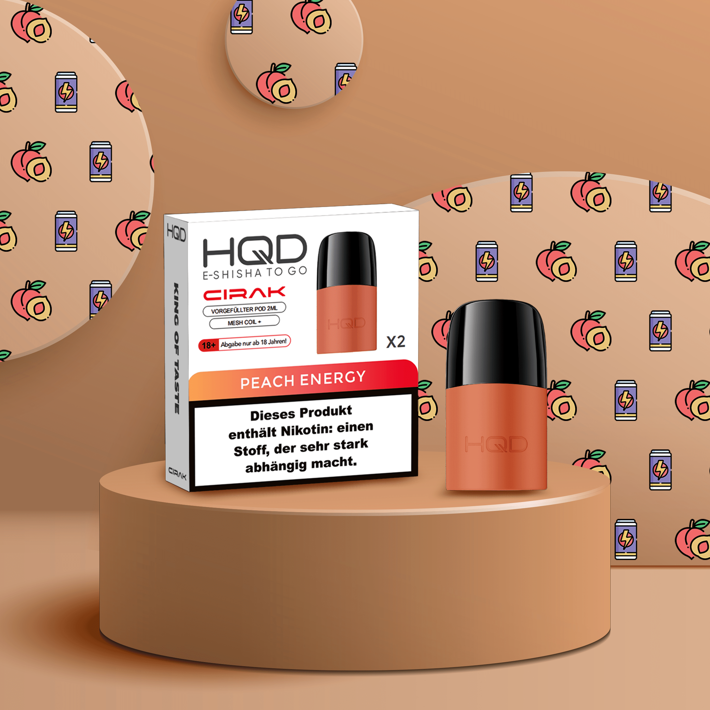 HQD - Cirak - Prefilled Pod - Peach Energy | E-Liquid Vape Sorten g&uuml;nstig kaufen1