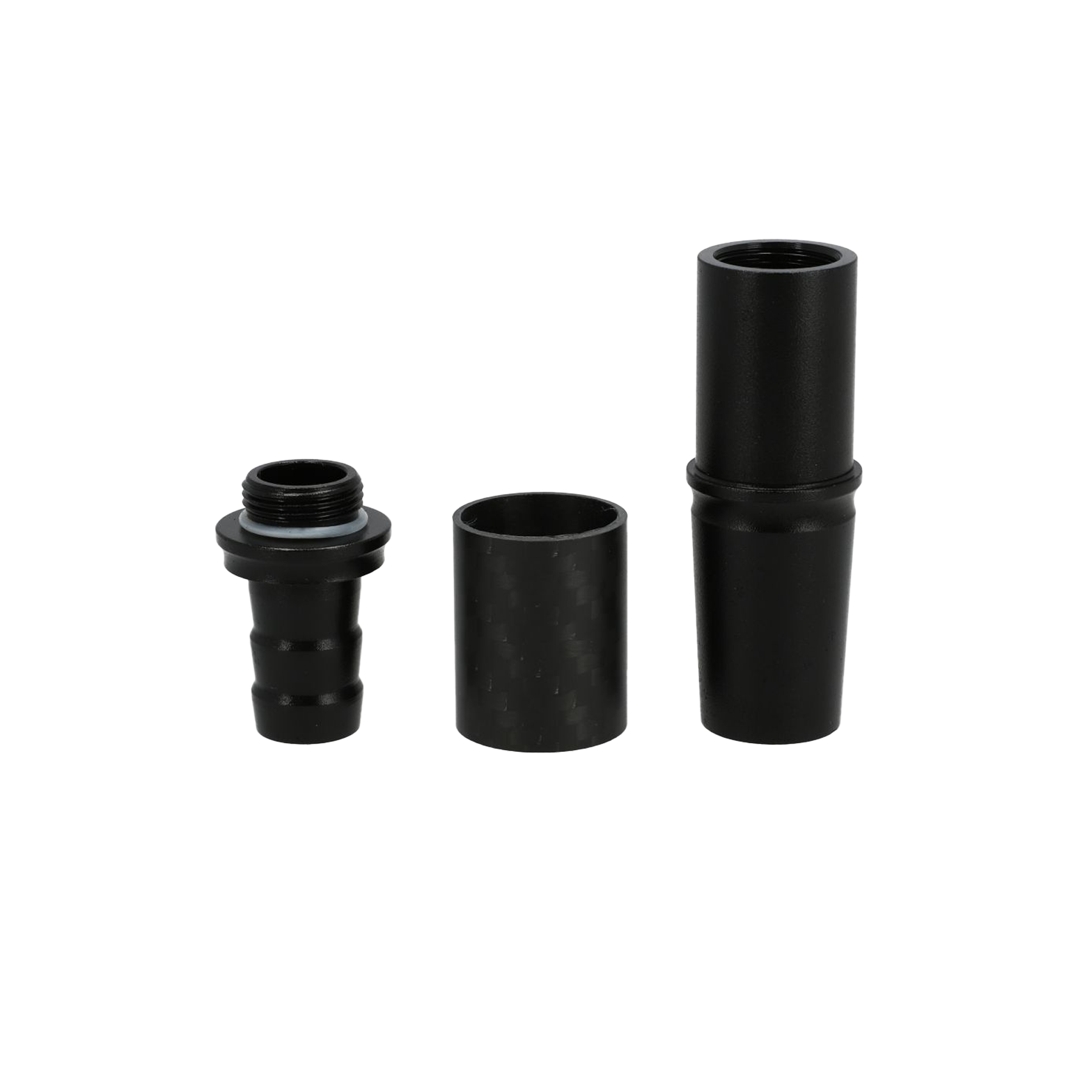Invi - Schlauchanschluss - Alu - Carbon - 18/8 - Black