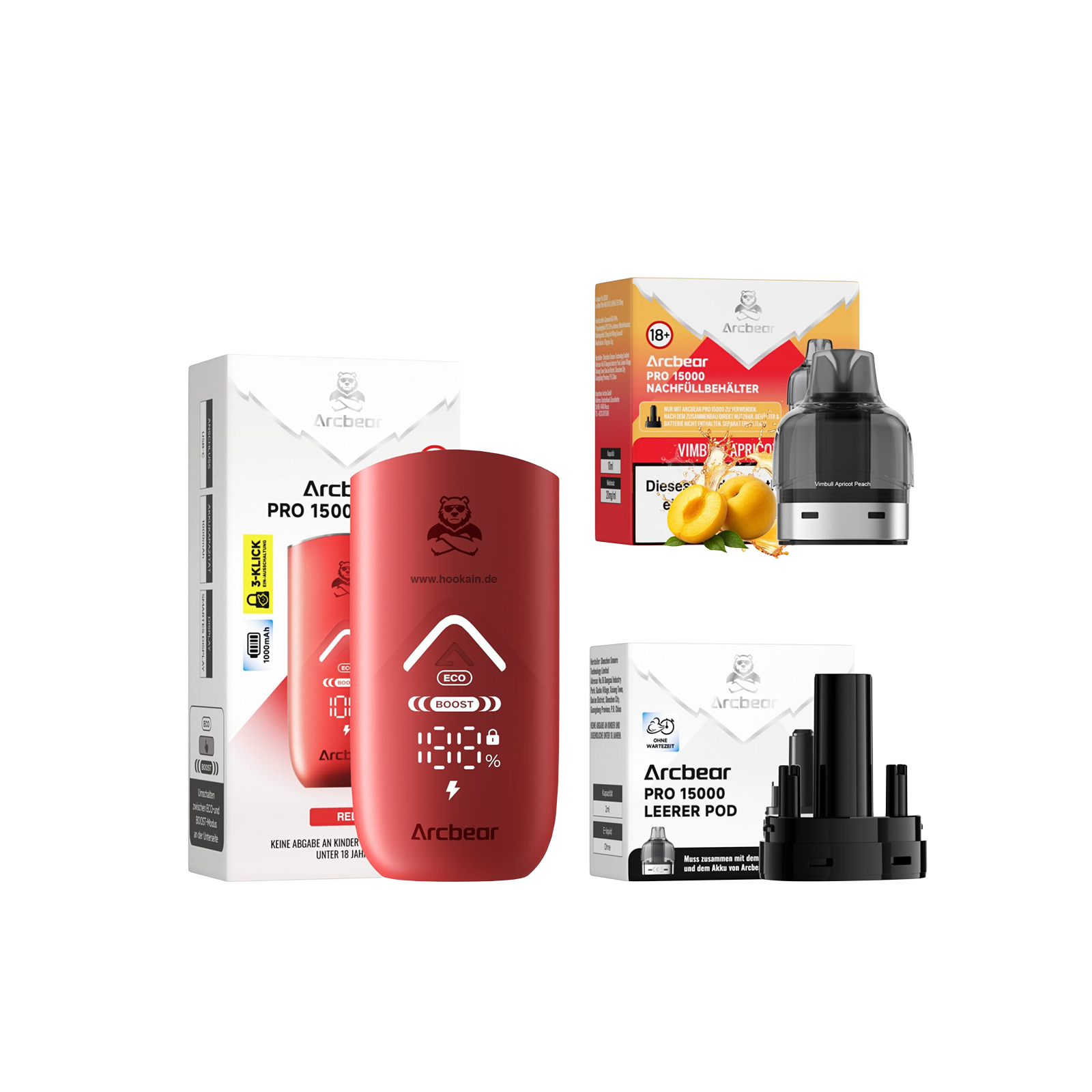 Arcbear Vimbull Apricot Peach Starter Kit 10 ml – bis 15.000 Puffs