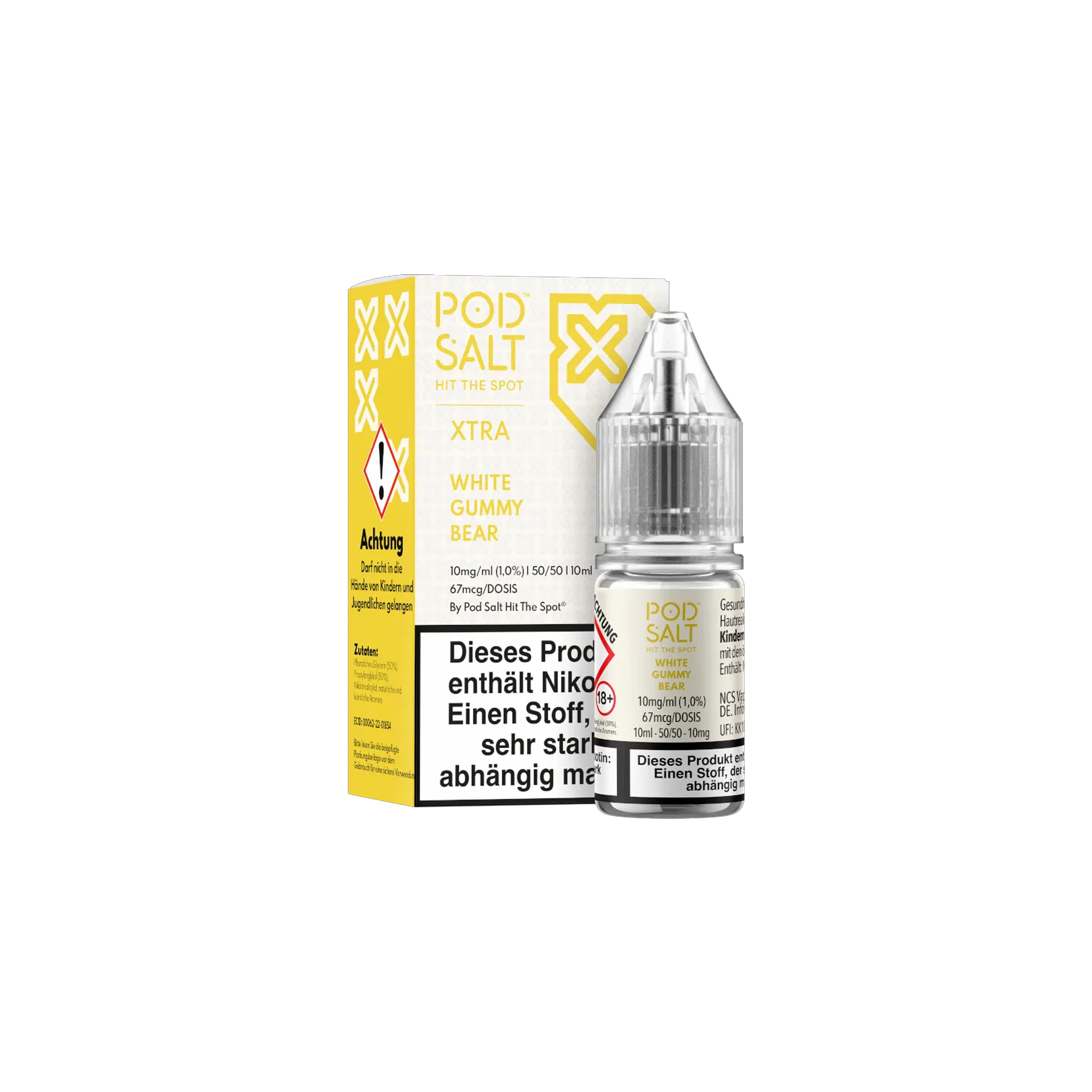 Pod Salt Xtra Nikotinsalz E-Liquid White Gummy Bear 10 ml mit 10 mg g&uuml;nstig bestellen 2