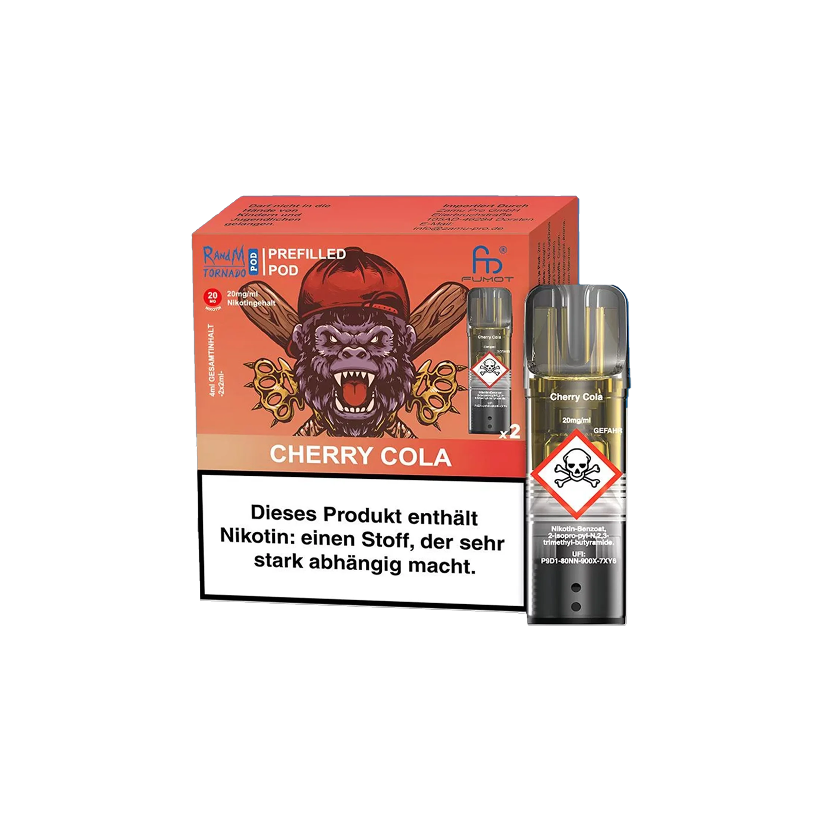 RandM  - Tornado Pods - Cherry Cola - 2-pack - 20 mg - 2 ml