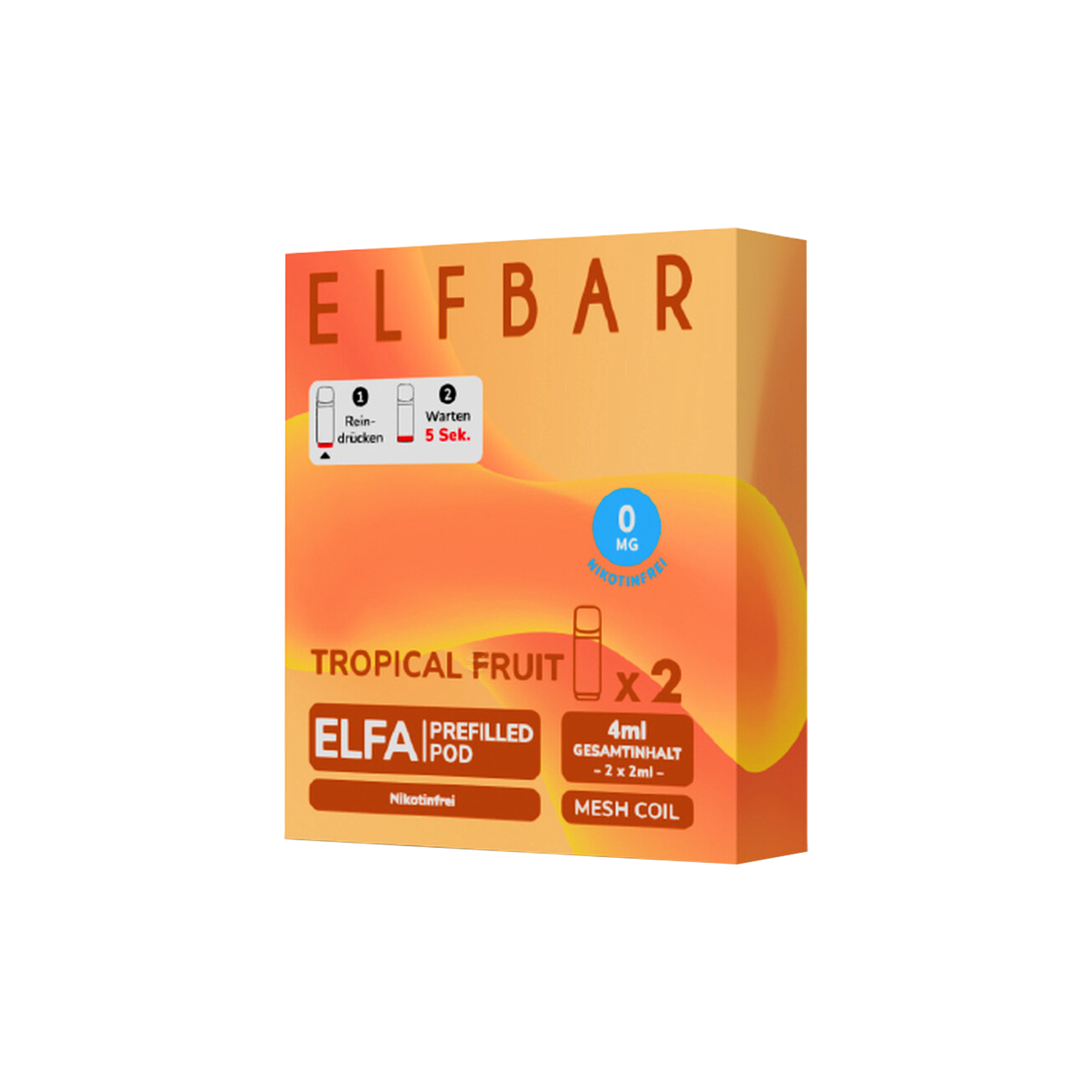 Elf Bar ELFA CP Tropical Fruit Nikotinfrei | Prefilled Pods g&uuml;nstig bestellen 1