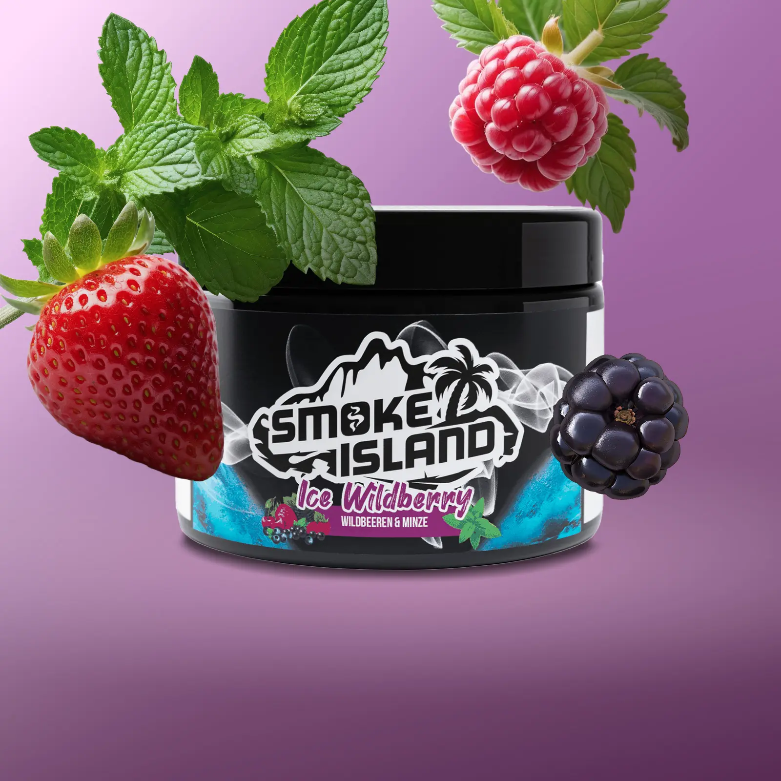 Smoke Island - nicotine free - Ice Wildberry - 200 g 