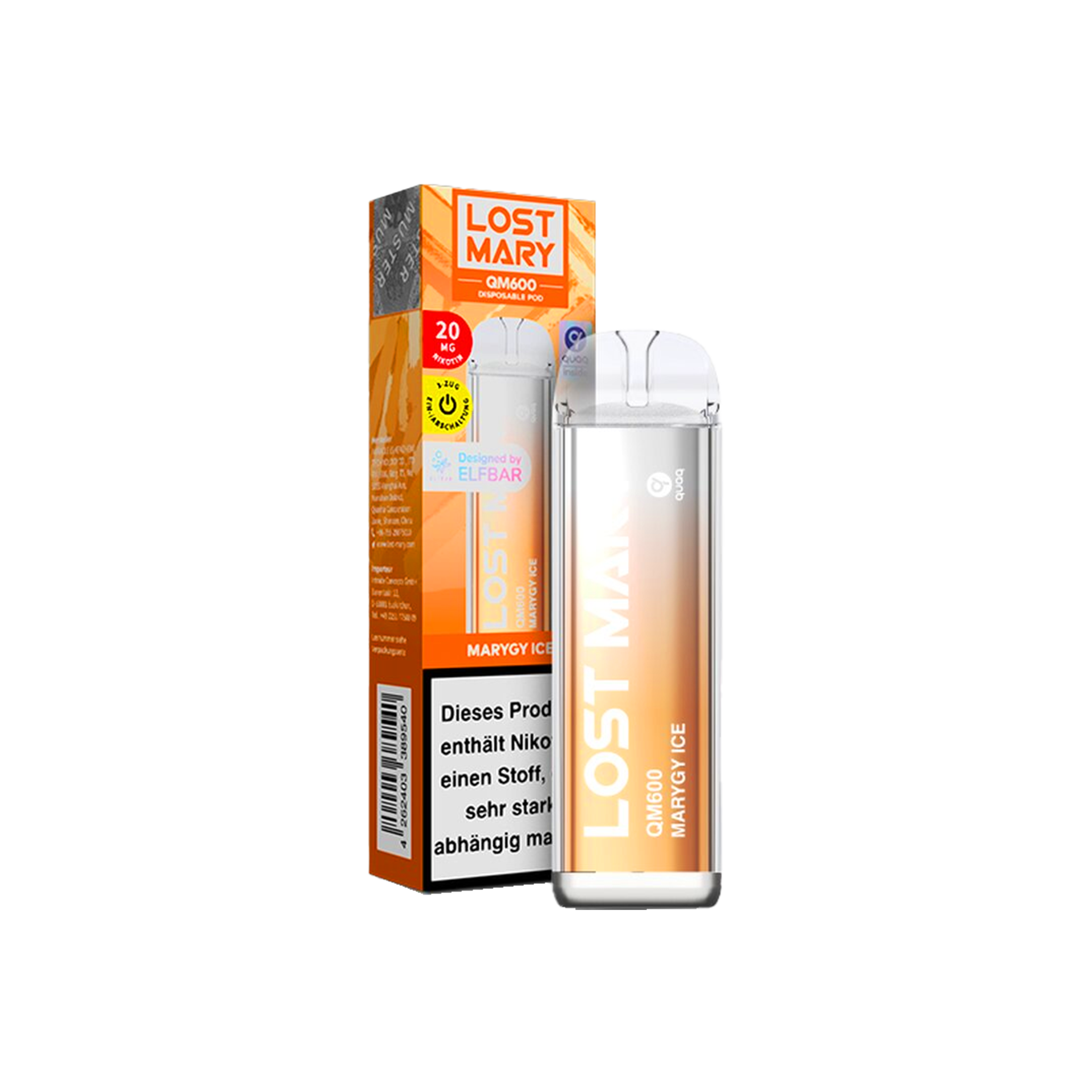 Lost Mary - QM600 - Margery Ice - Vapestick - 20 mg | Alle neuen Sorten g&uuml;nstig online kaufen - Hookain E-Shisha Onlineshop