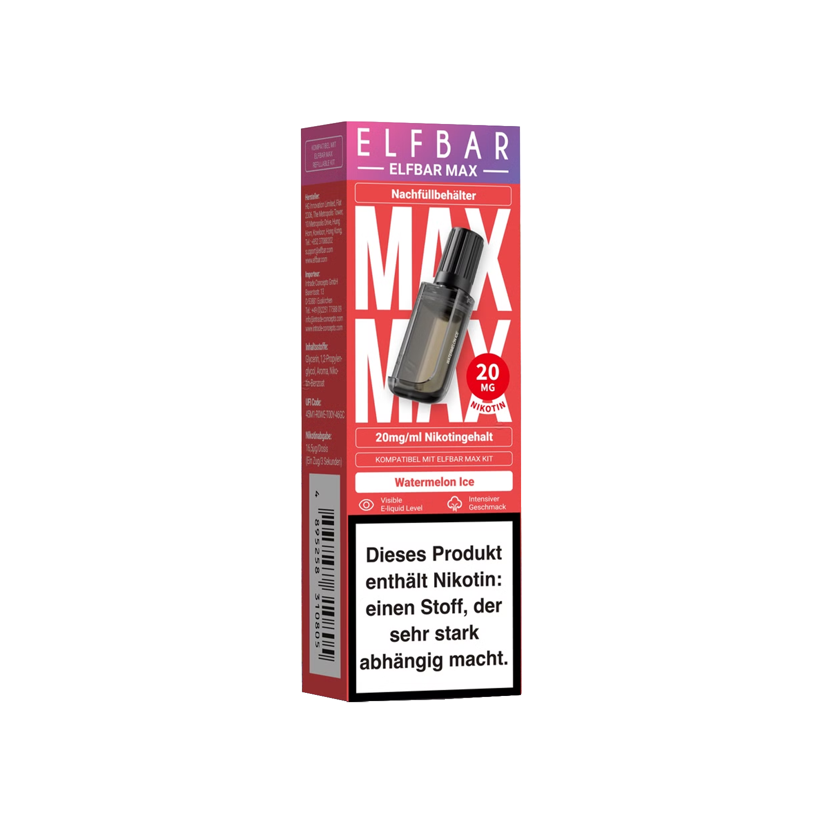 Elf Bar - Max - Pod - Watermelon Ice - 20 mg 2