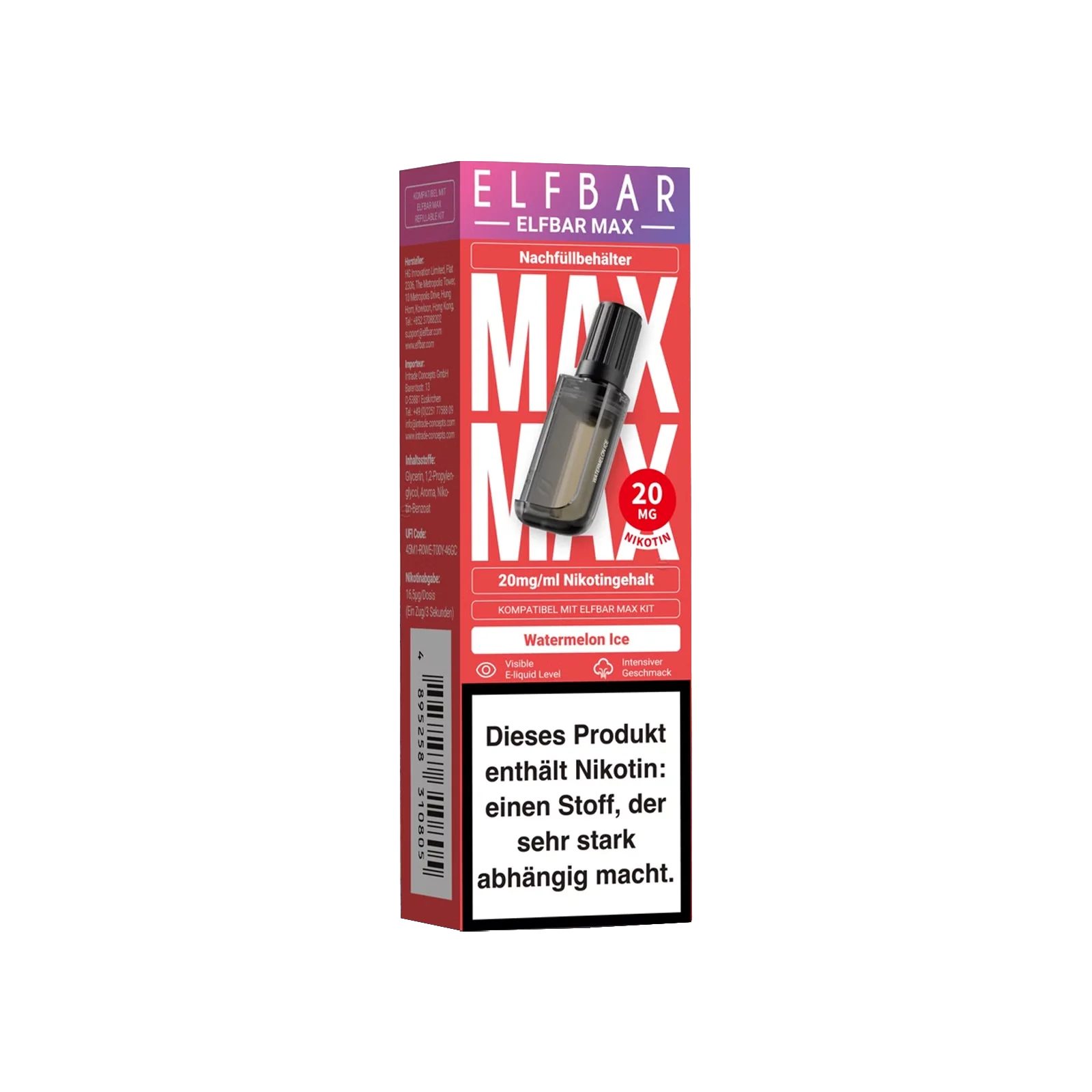 Elf Bar - Max - Pod - Watermelon Ice - 20 mg 2
