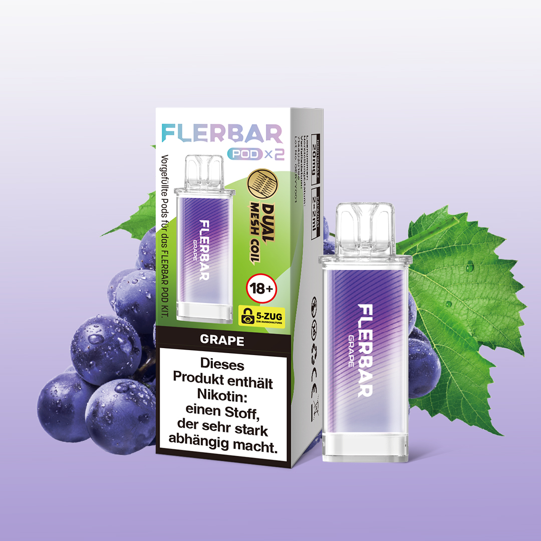 Flerbar Prefilled Pod Grape 20 mg | G&uuml;nstig Online 1
