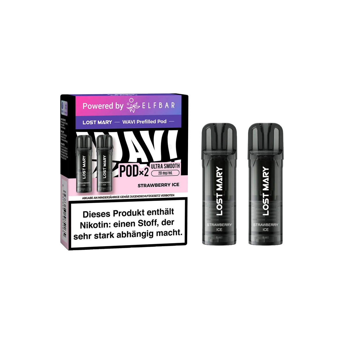Lost Mary - Prefilled Pods - Wavi - Strawberry Ice - 20 mg - 2 ml - 2 Stk.1