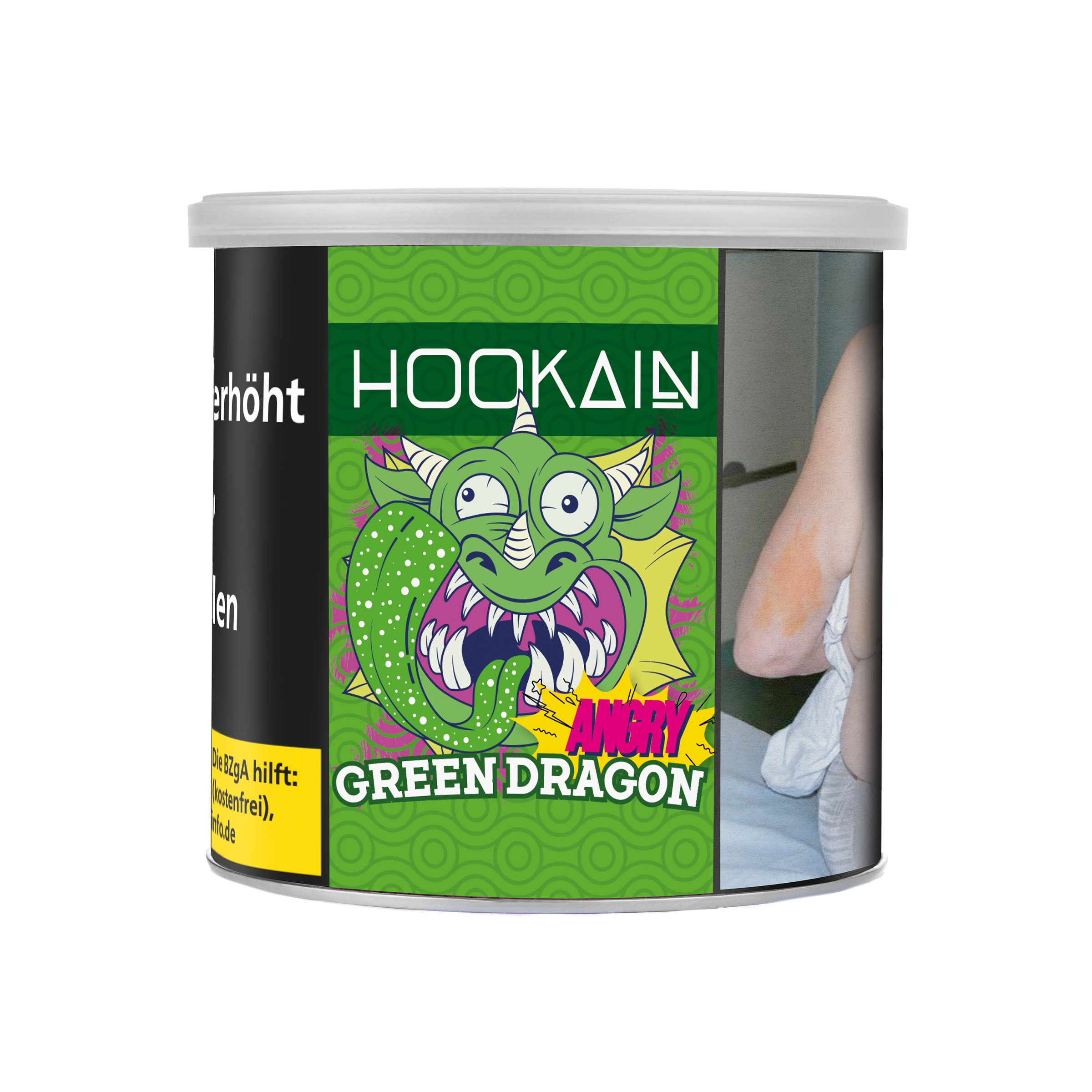 ANGRY GREEN DRAGON Shisha Tabak &ndash; Intensiver Geschmack von saurem Apfel | Hookain 2