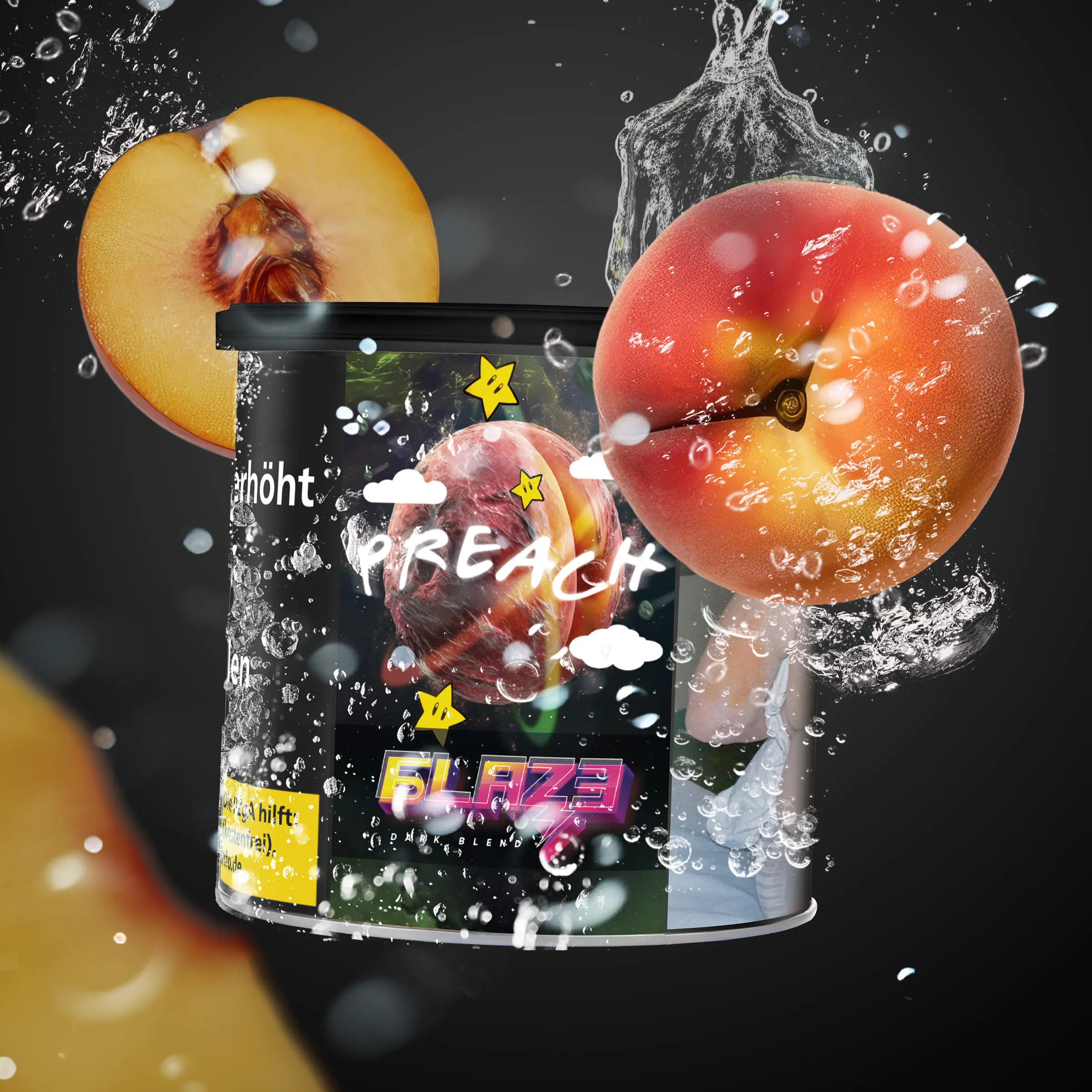 BLAZE Dark Leaf Preach 200 g | Shishatabak 1