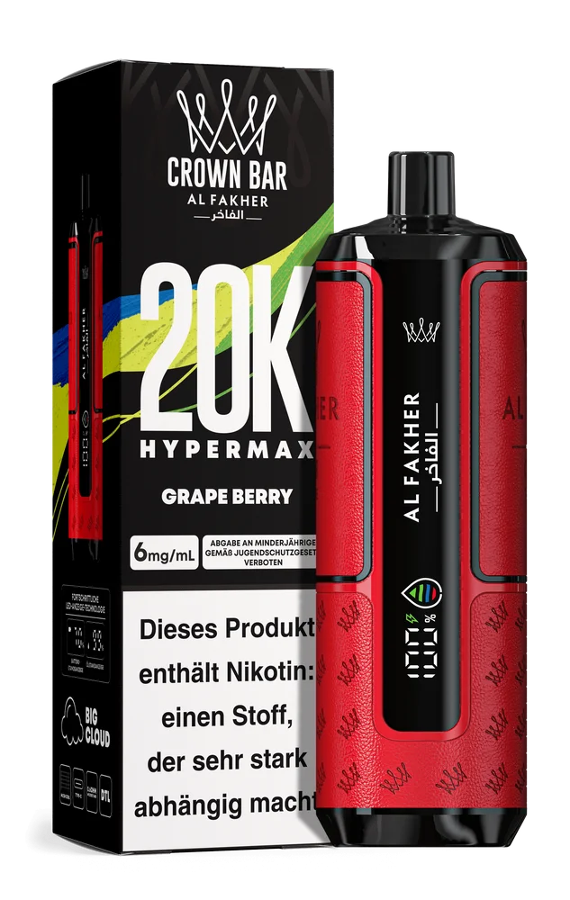 Al Fakher - Crown Bar - Hypermax - 20k - Grape Berry 1