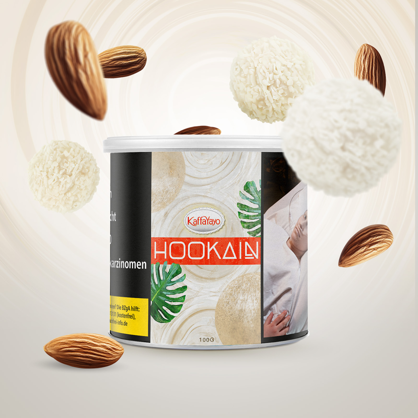 HOOKAIN Kaffa Yayo 100 g Shisha Tabak cremig süß 1