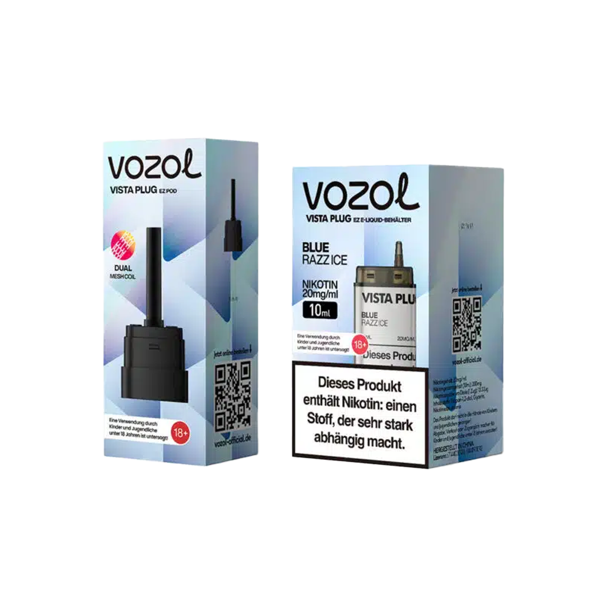 Vozol - Vista Plug Set - EZ Pod - Blue Razz Ice + Empty Pod