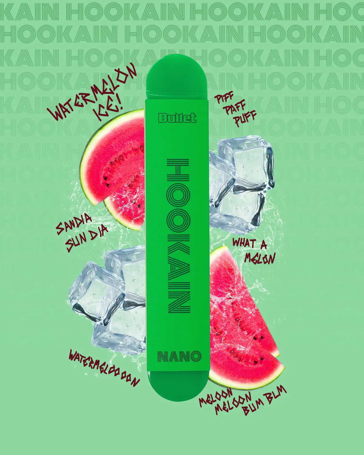 HOOKAiN Nano X Vapestick Lush Ice Watermelon Einweg E-Zigarette