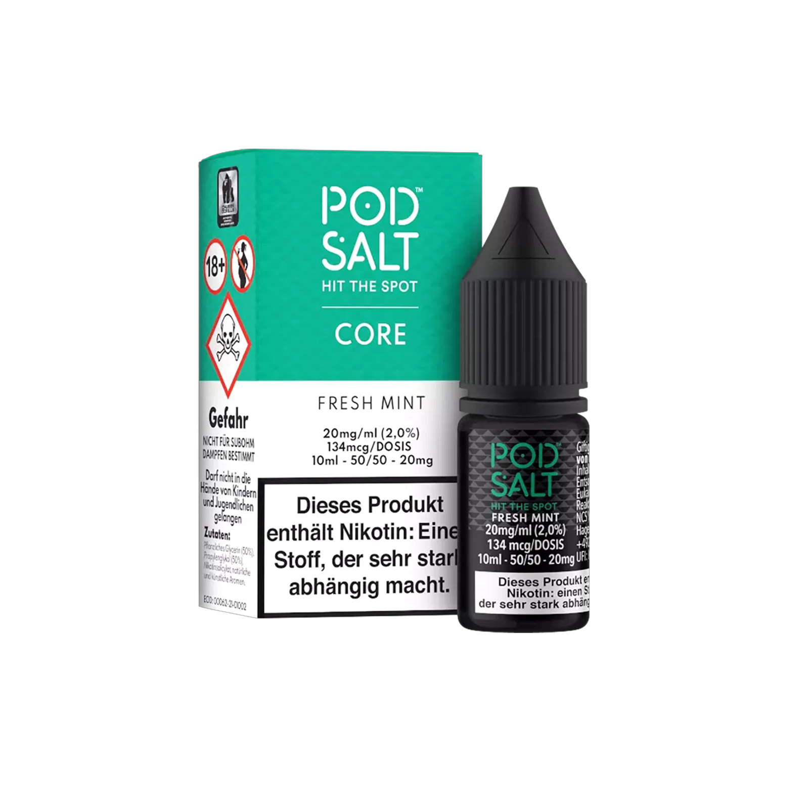 Pod Salt Core - E-Liquid - NicSalt - Fresh Mint - 10 ml - 20 mg