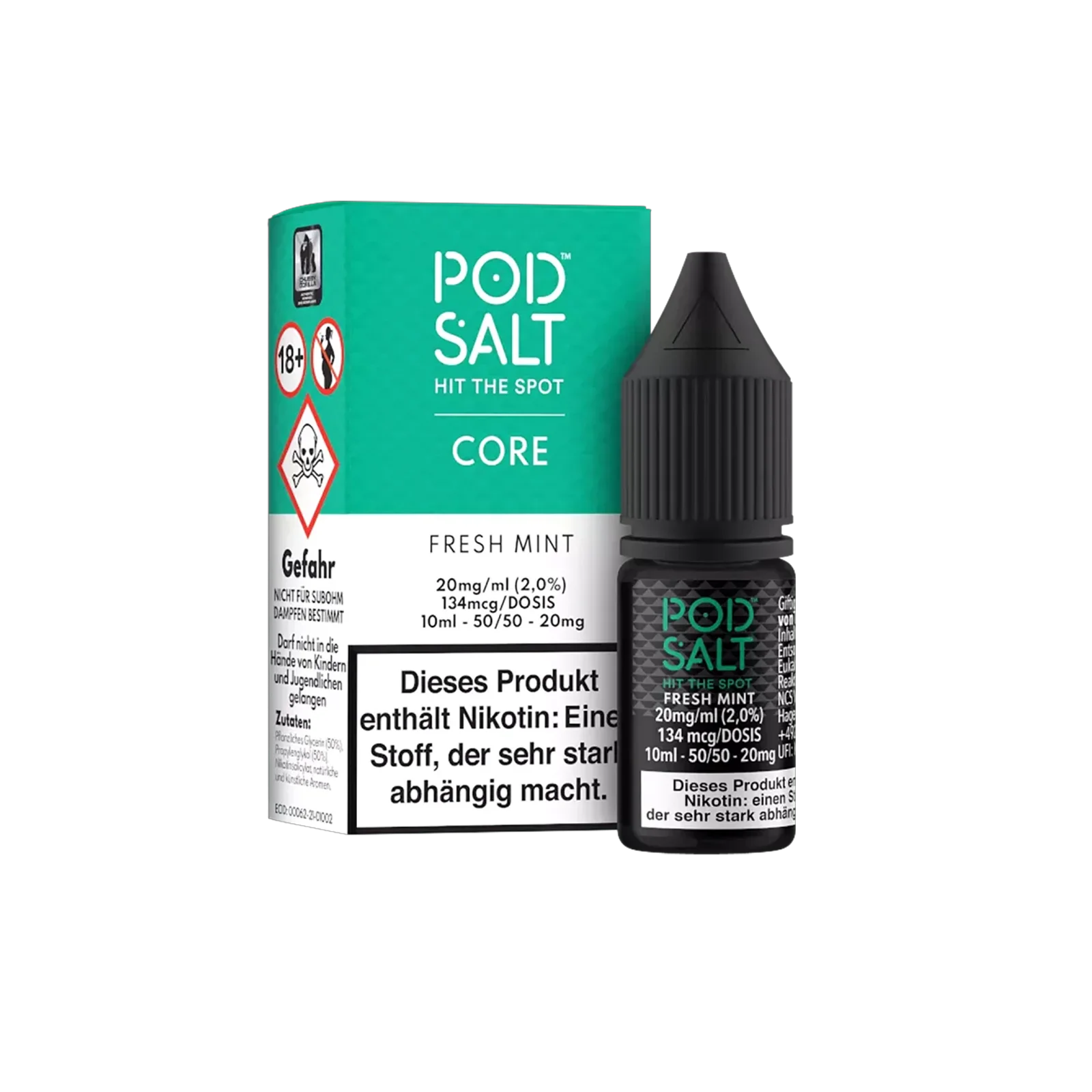 Pod Salt Core - E-Liquid - NicSalt - Fresh Mint - 10 ml - 20 mg