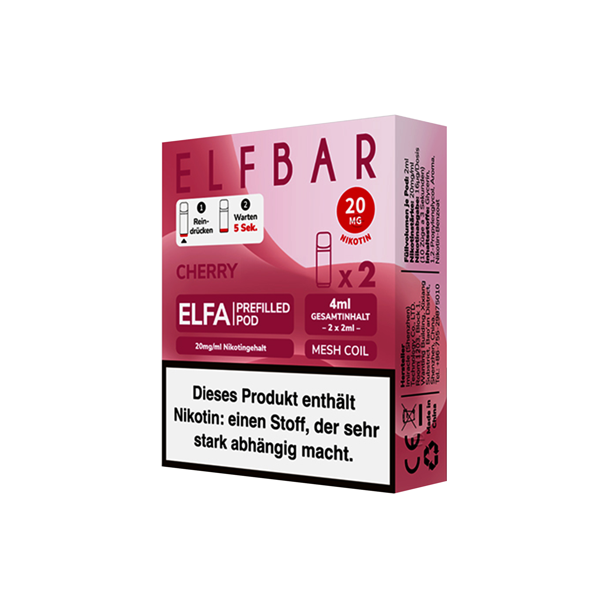 Elf Bar ELFA CP Prefilled Pod Cherry | Neue Liquid Sorten