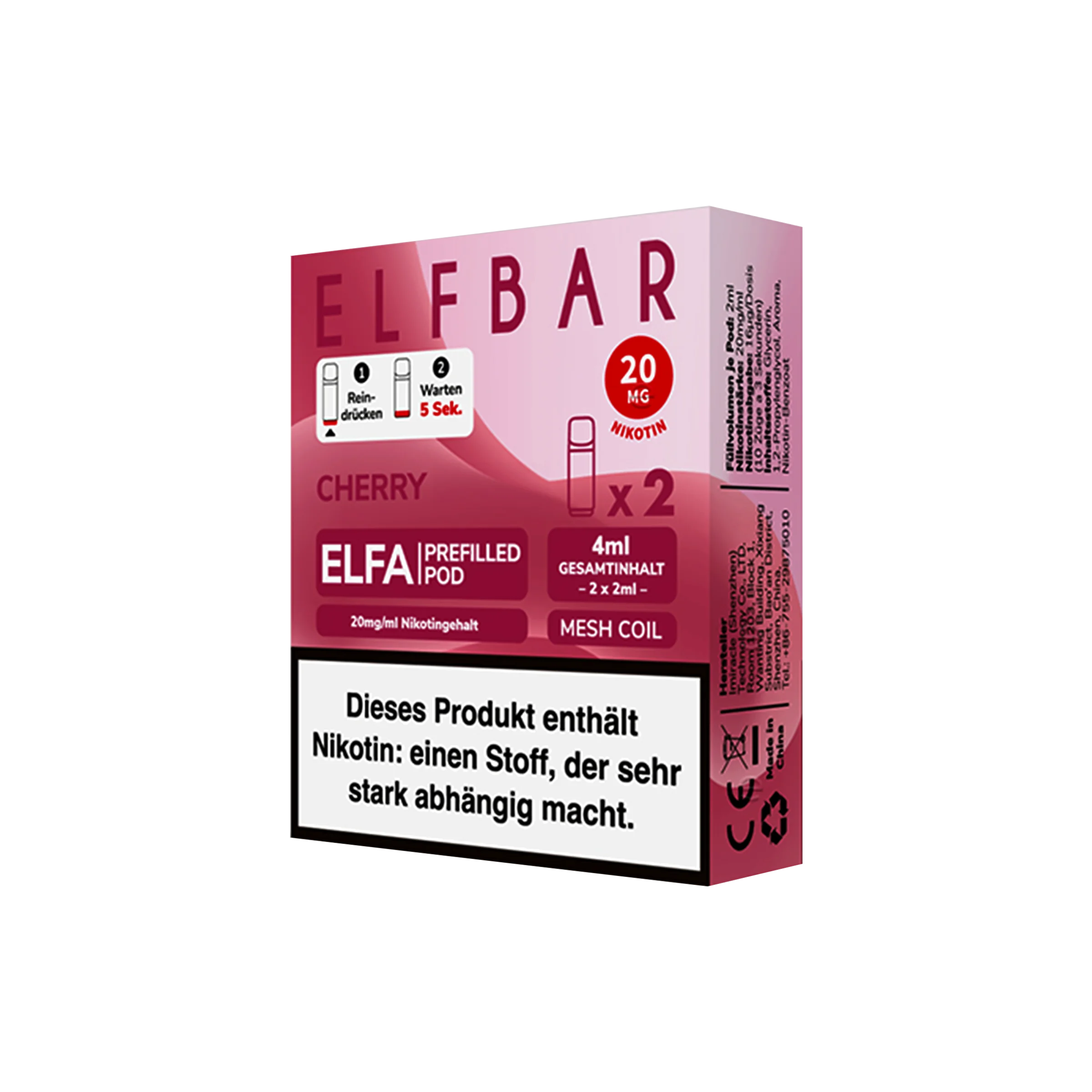 Elf Bar ELFA CP Prefilled Pod Cherry | Neue Liquid Sorten