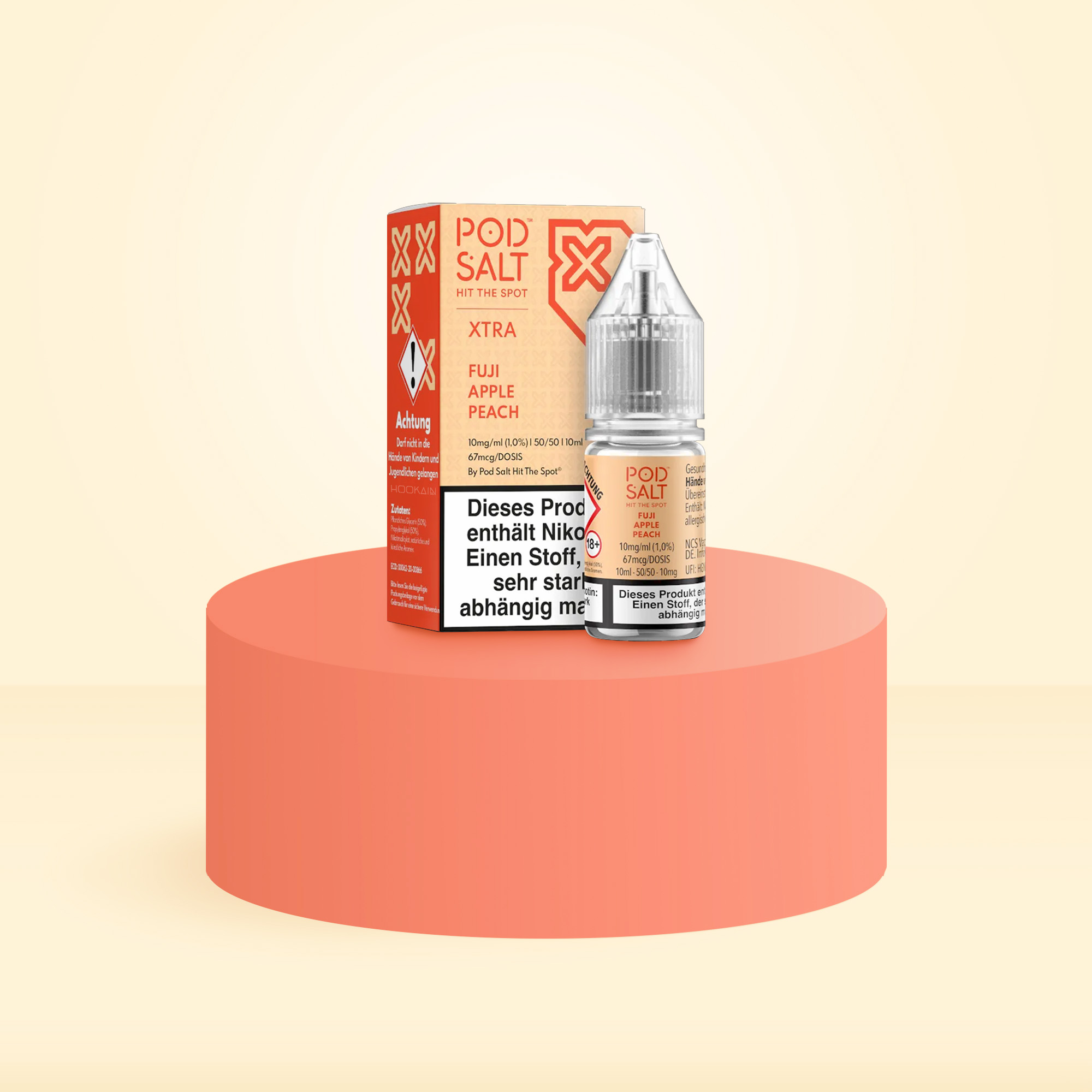 Pod Salt Xtra Nikotinsalz E-Liquid Fuji Apple Peach 10 ml mit 10 mg g&uuml;nstig bestellen 1