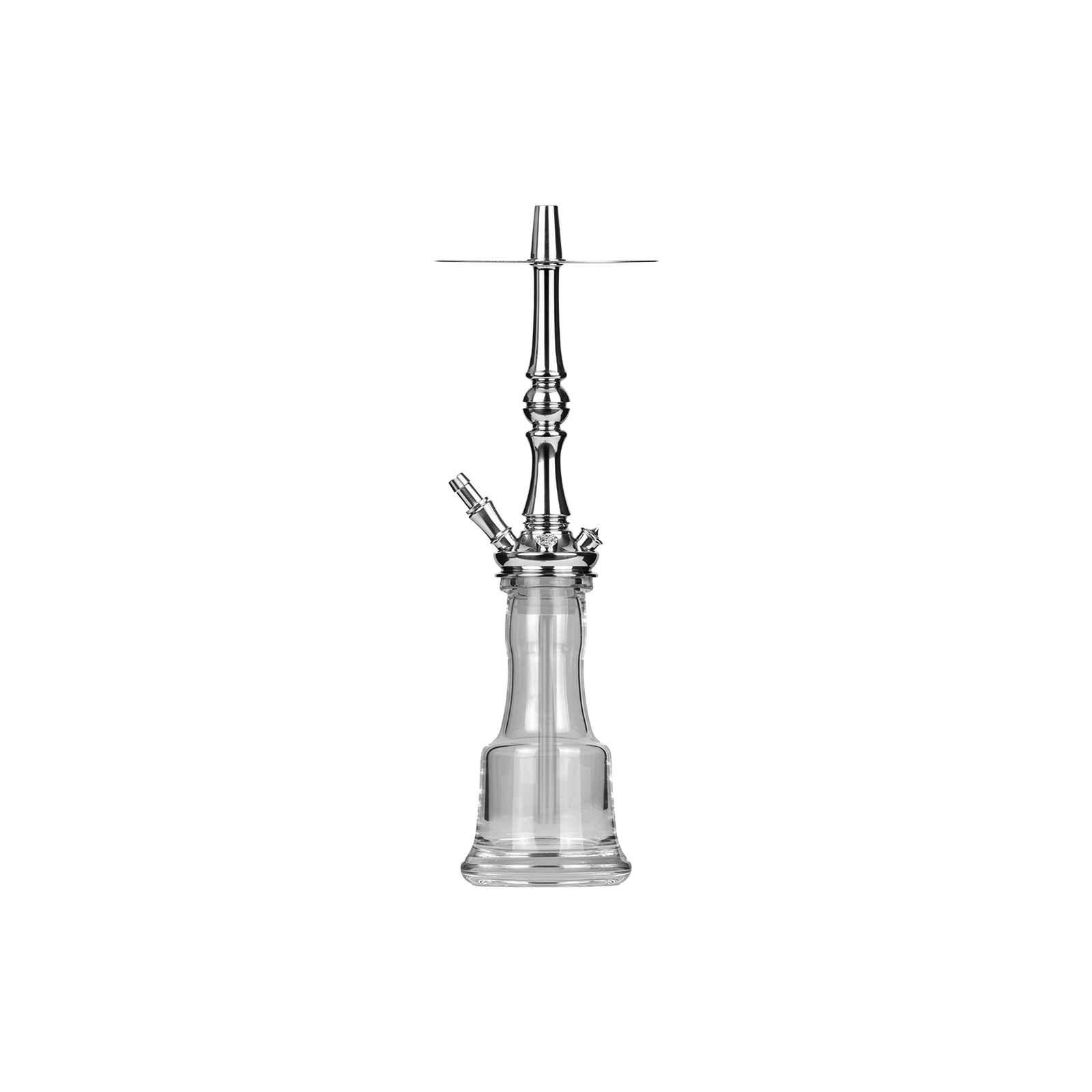Moze Tradi Shisha Silver M Set – Edelstahl, Clear Bowl M
