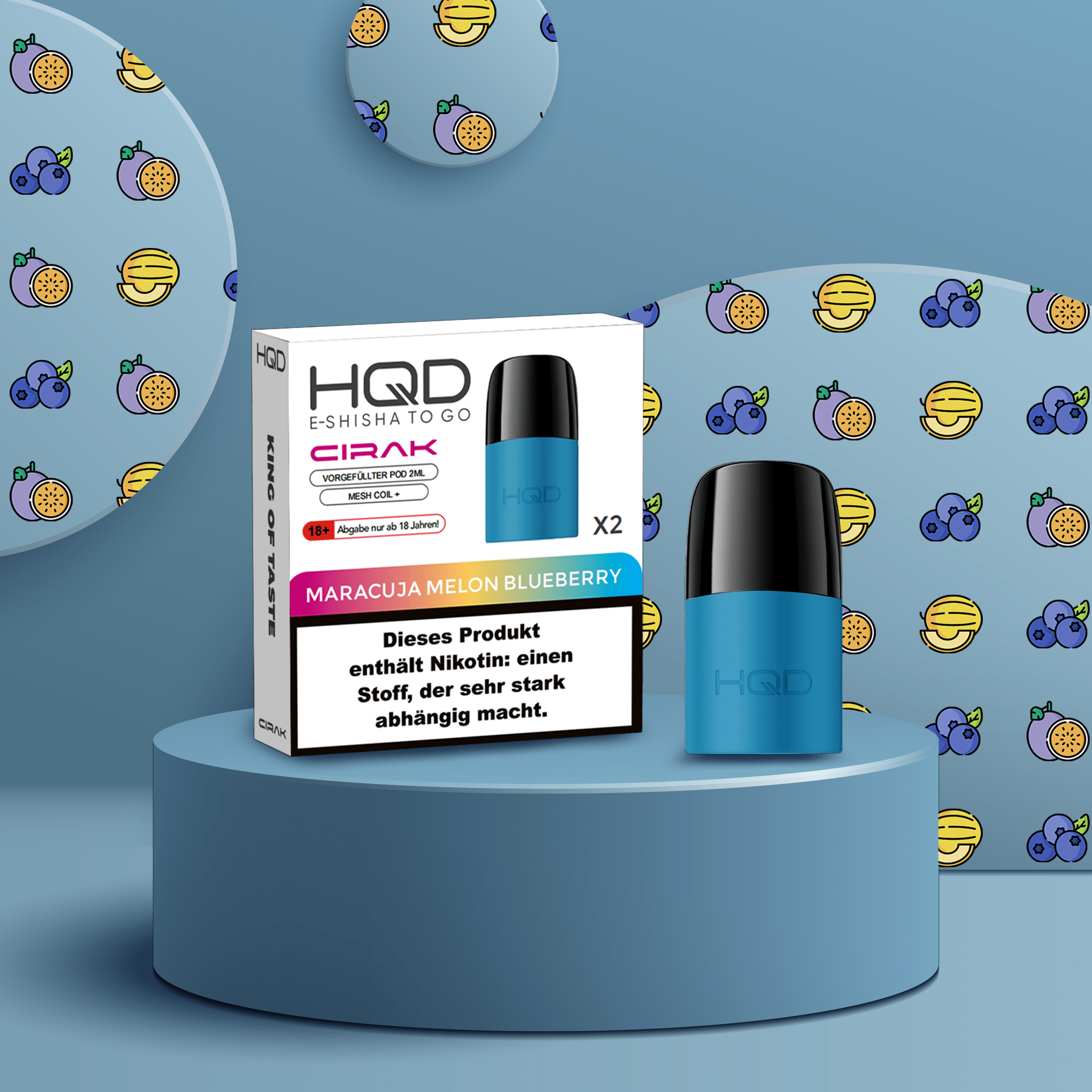 HQD - Cirak - Prefilled Pod - Maracuja Melon Blueberry | E-Liquid günstig kaufen1