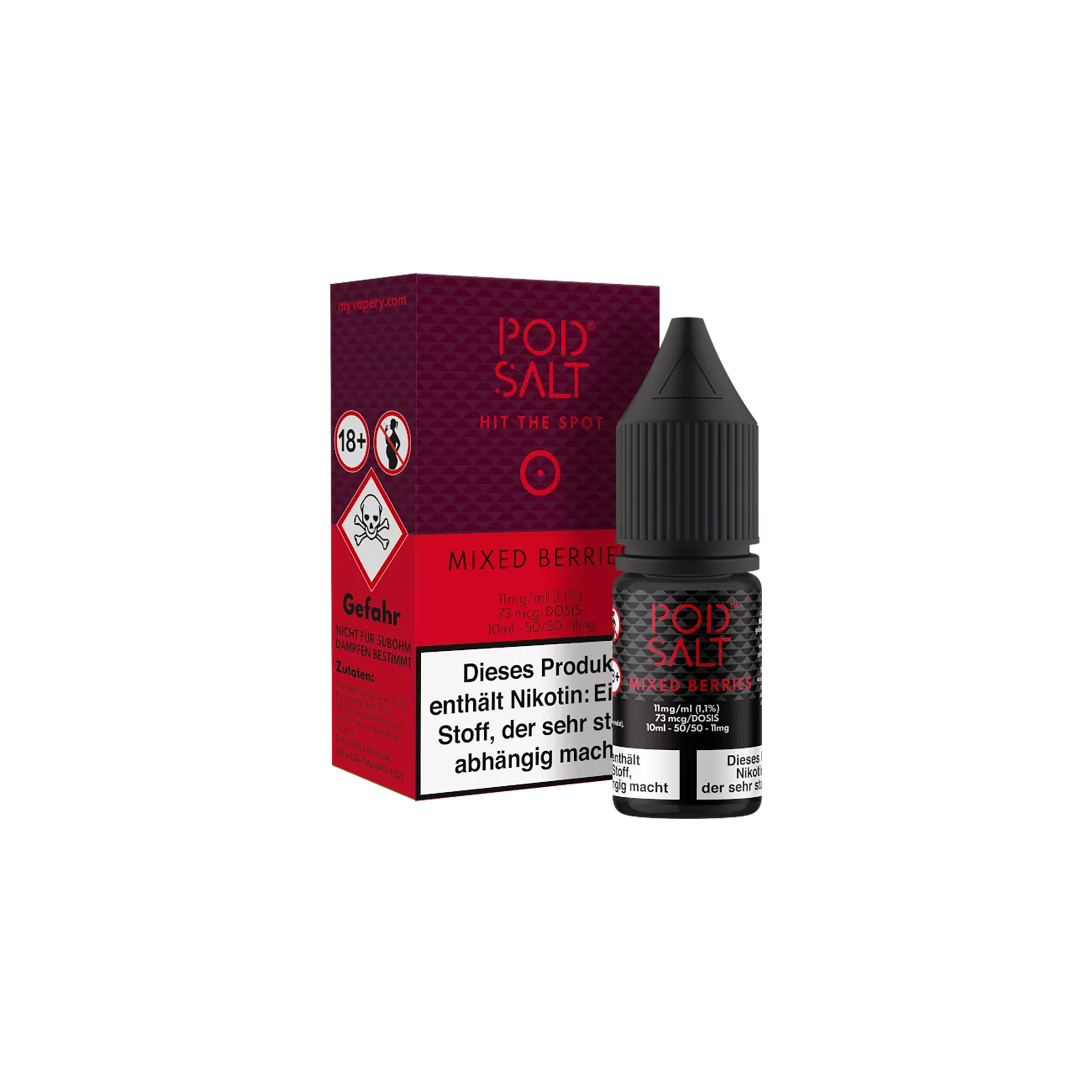 Pod Salt - E-Liquid - NicSalt - Mixed Berries - 10 ml - 11 mg