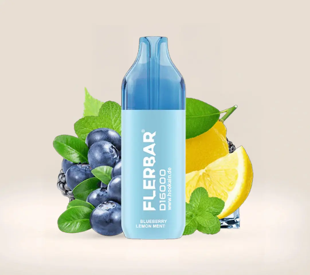 Flerbar D16000 Blueberry Lemon Ment 12ml – 16000 Züge