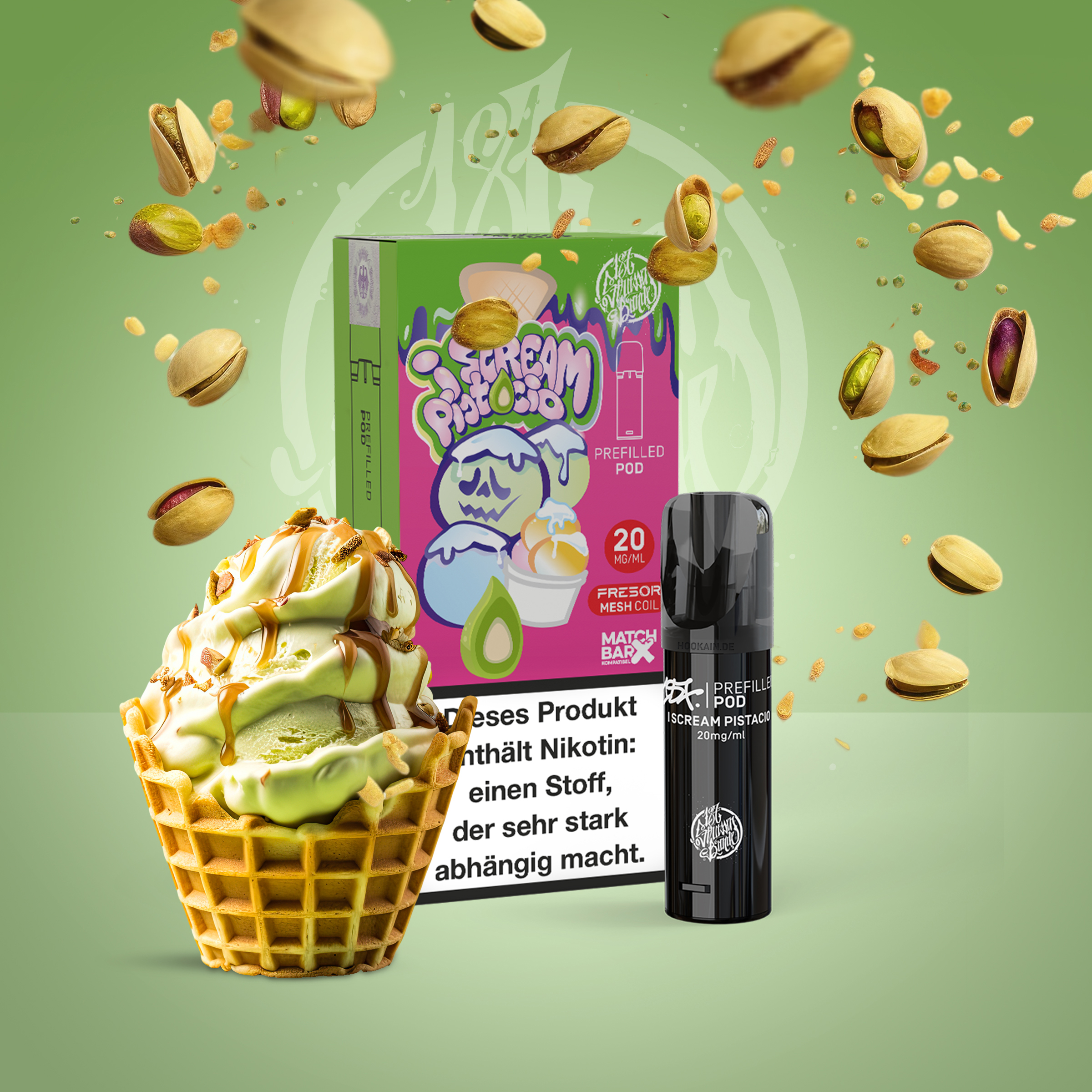 187 Pod I Scream Pistacio - Neuer Prefilled Pod | Online kaufen 1