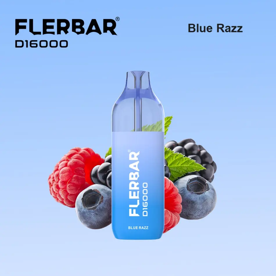 Flerbar D16000 Blue Razz 16000 Puffs – Wiederaufladbare E-Zigarette 2