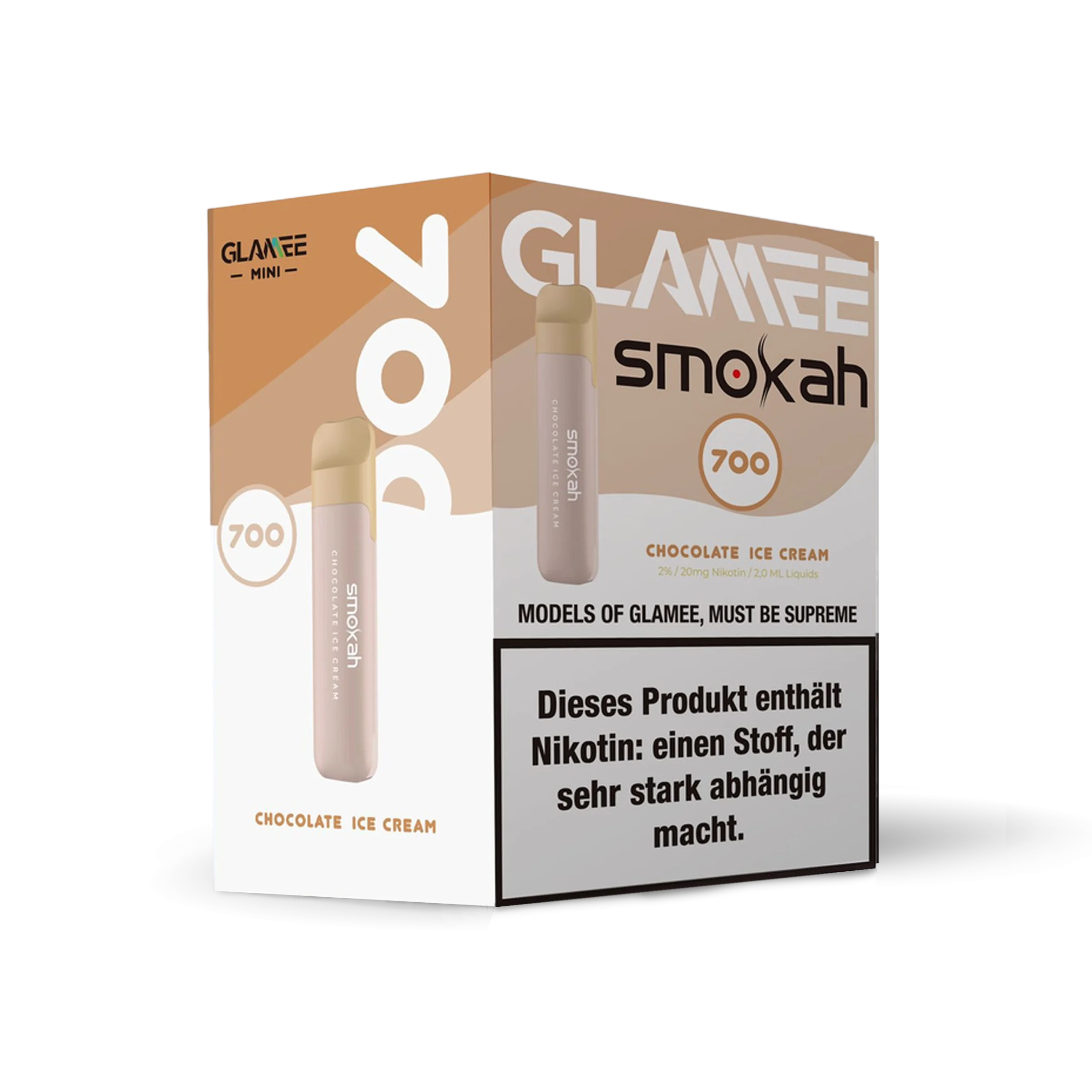 Smokah - Glamee - Chocolate Ice Cream - Vapestick | alle Sorten günstig im Hookain Onlineshop| alle Sorten günstig im Hookain Onlineshop 4