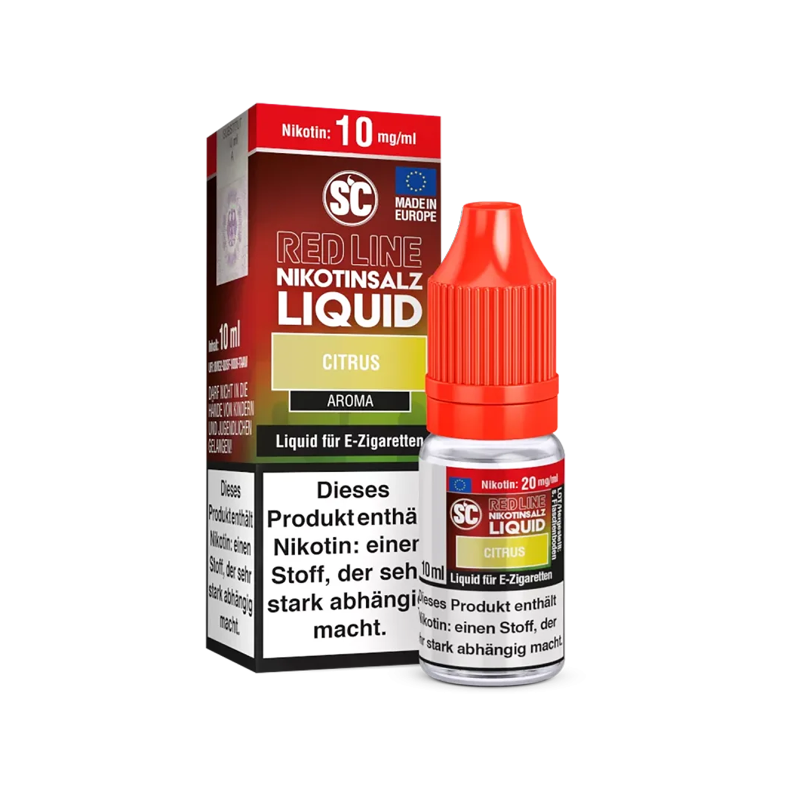 SC - E-Liquid - NicSalt - Red Line - Citrus - 10 ml - 10 mg