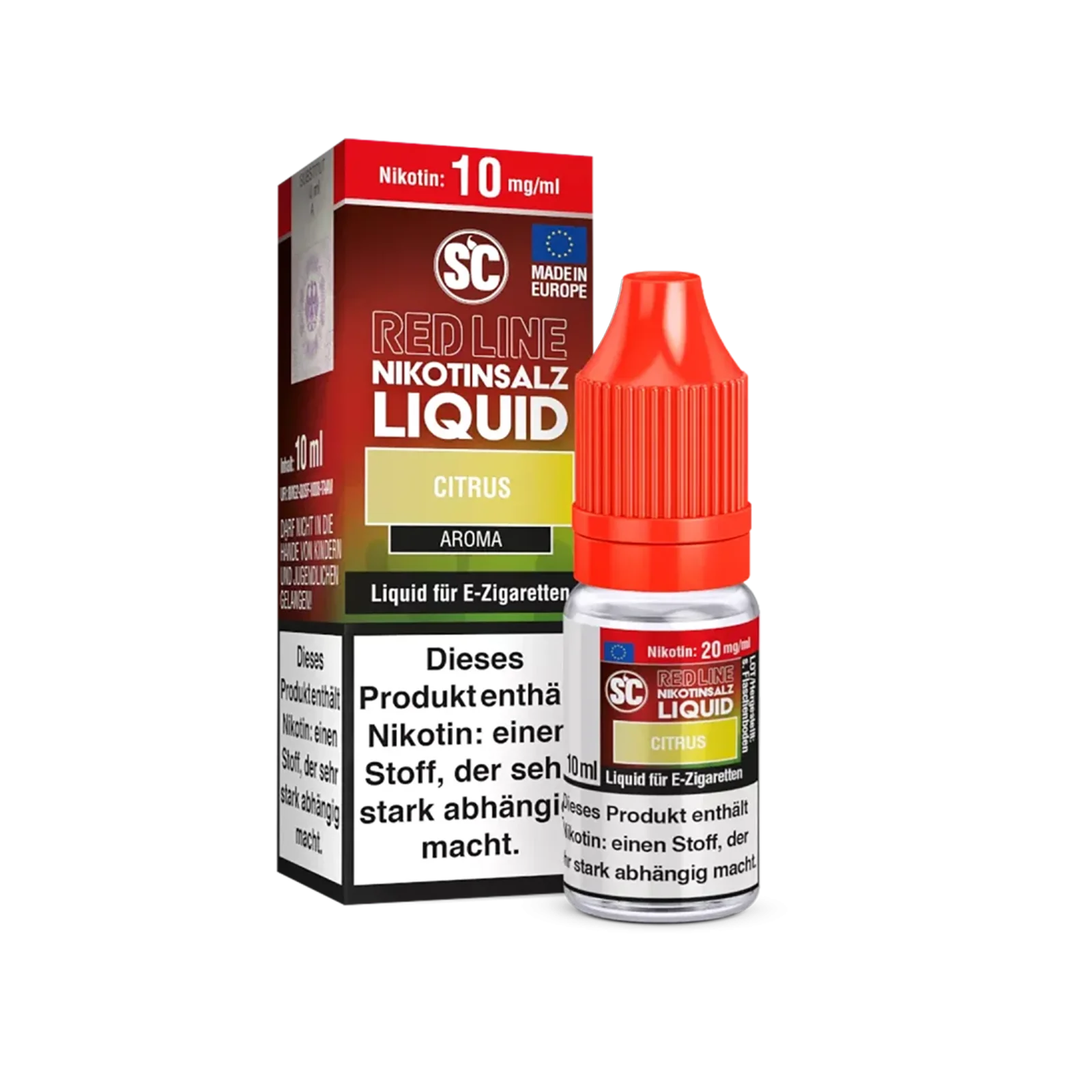 SC - E-Liquid - NicSalt - Red Line - Citrus - 10 ml - 10 mg
