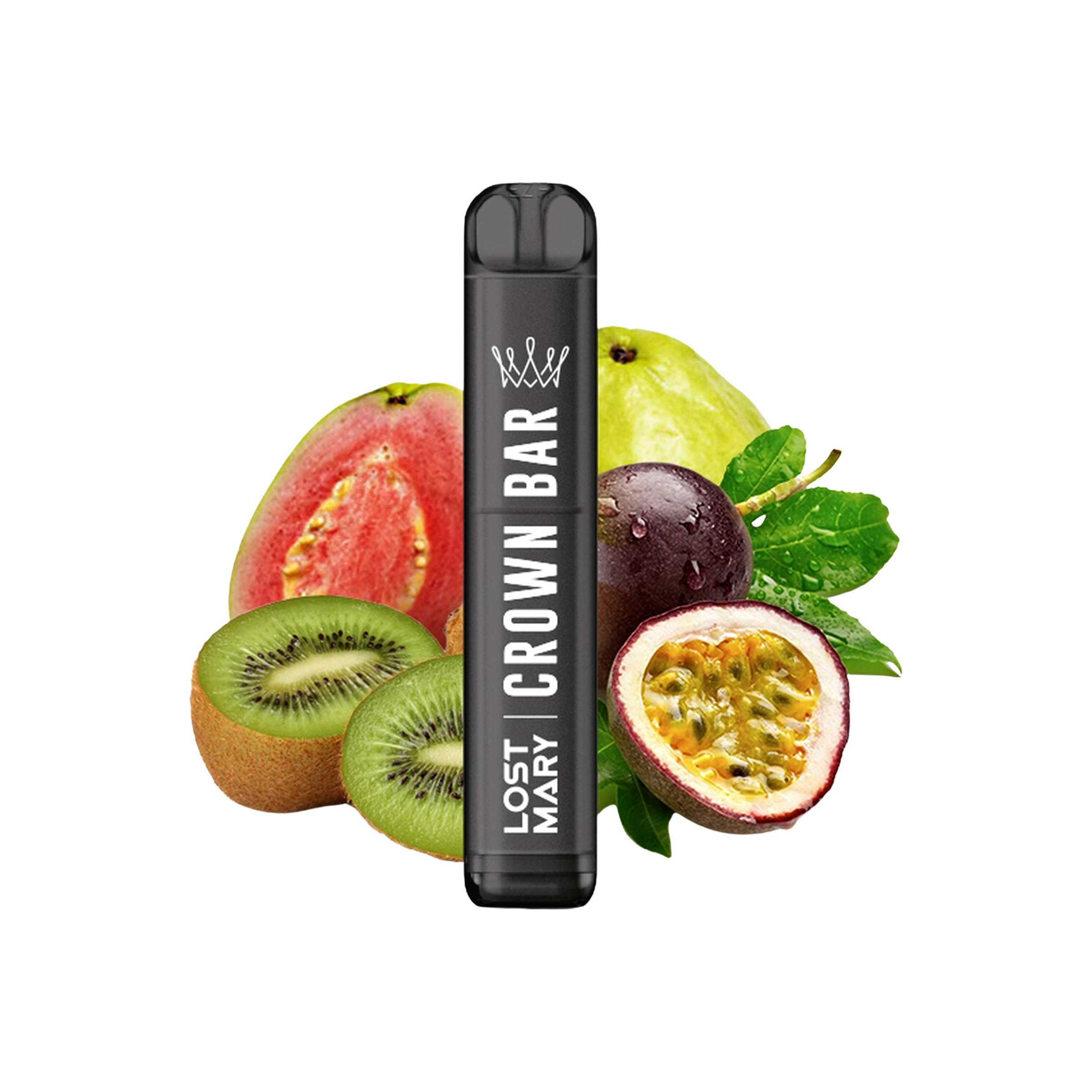 Crown Bar - Einweg-Vape - Kiwi Passion Fruit Guava - 20 mg | Alle neuen Sorten günstig online kaufen - Hookain E-Shisha Onlineshop