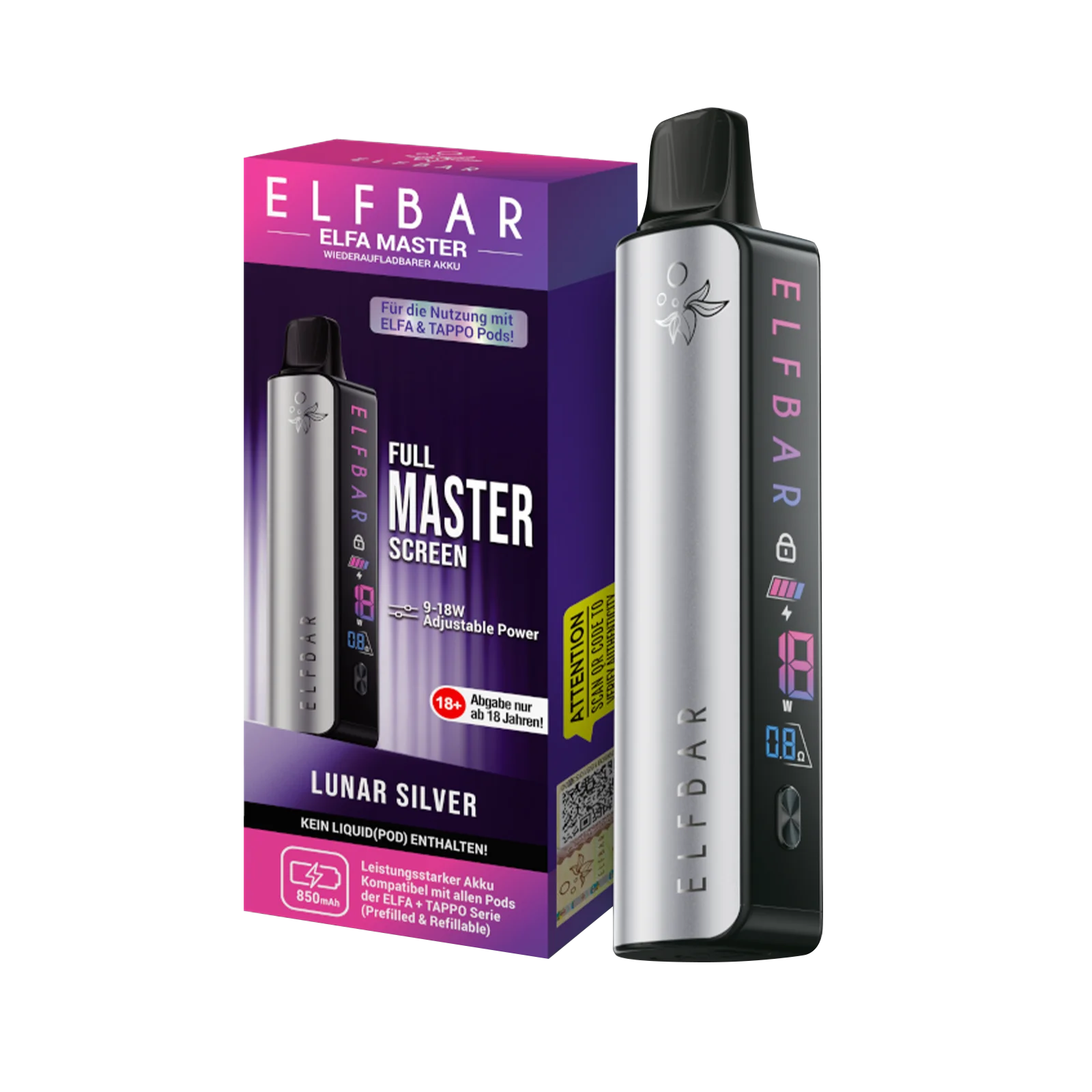Elf Bar - ELFA - Master - Basisgerät - Lunar Silver 4