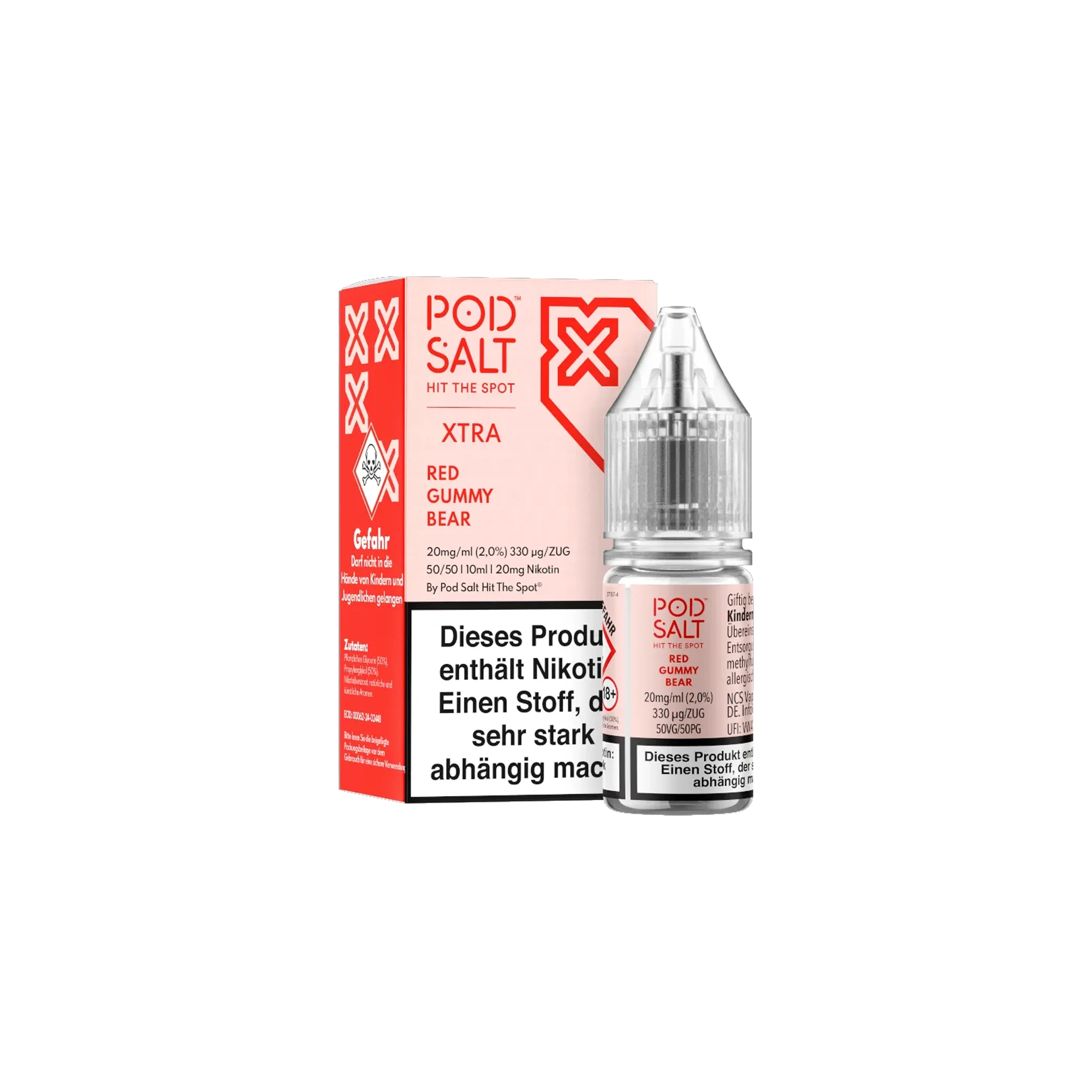 Pod Salt Xtra Nikotinsalz E-Liquid Red Gummy Bear 10 ml mit 20 mg günstig bestellen 2