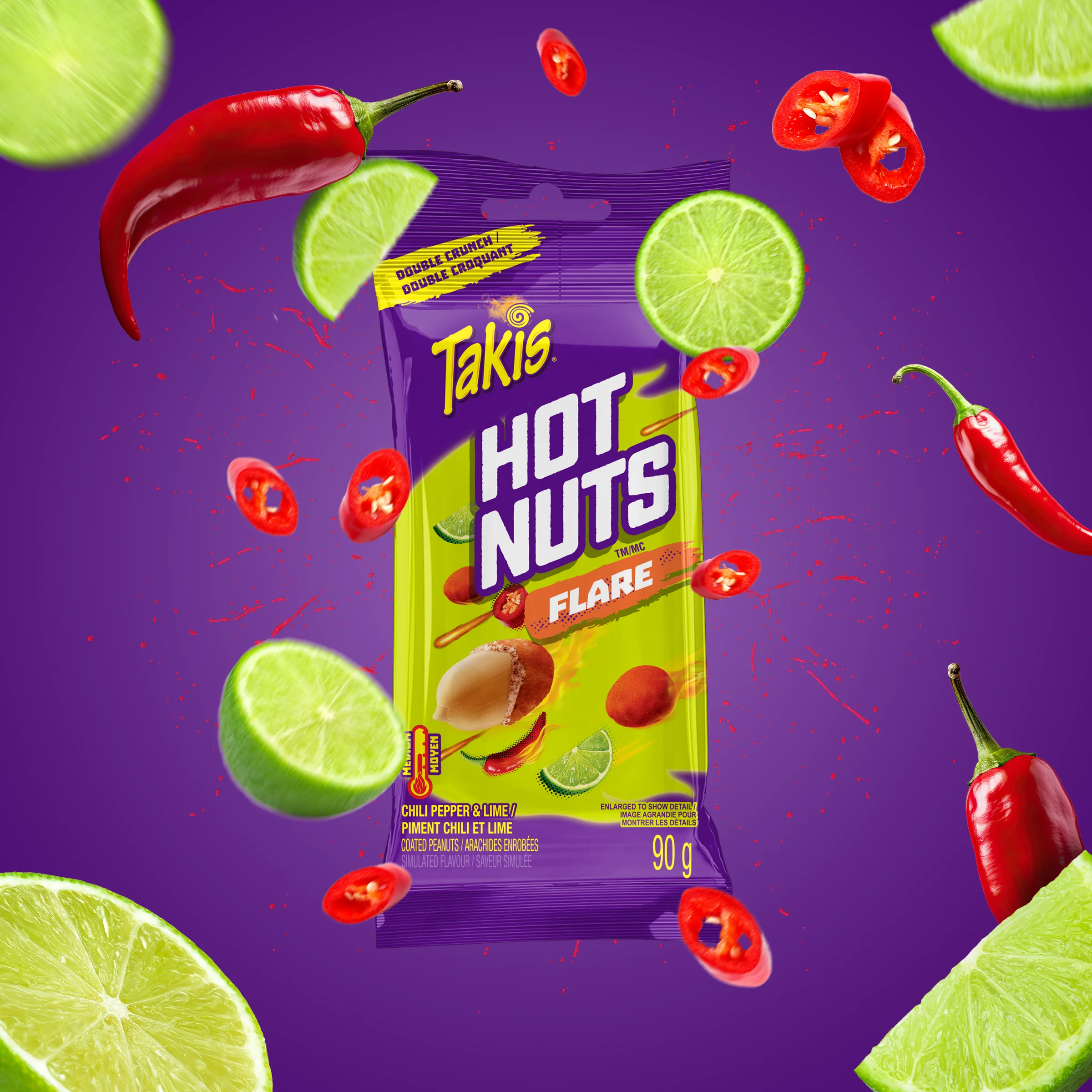 Hot Nuts - Takis Flare - 90 g | Amerikanische Snacks, Süßigkeiten und Drinks günstig online kaufen - Hookain Candy-Onlineshop  1