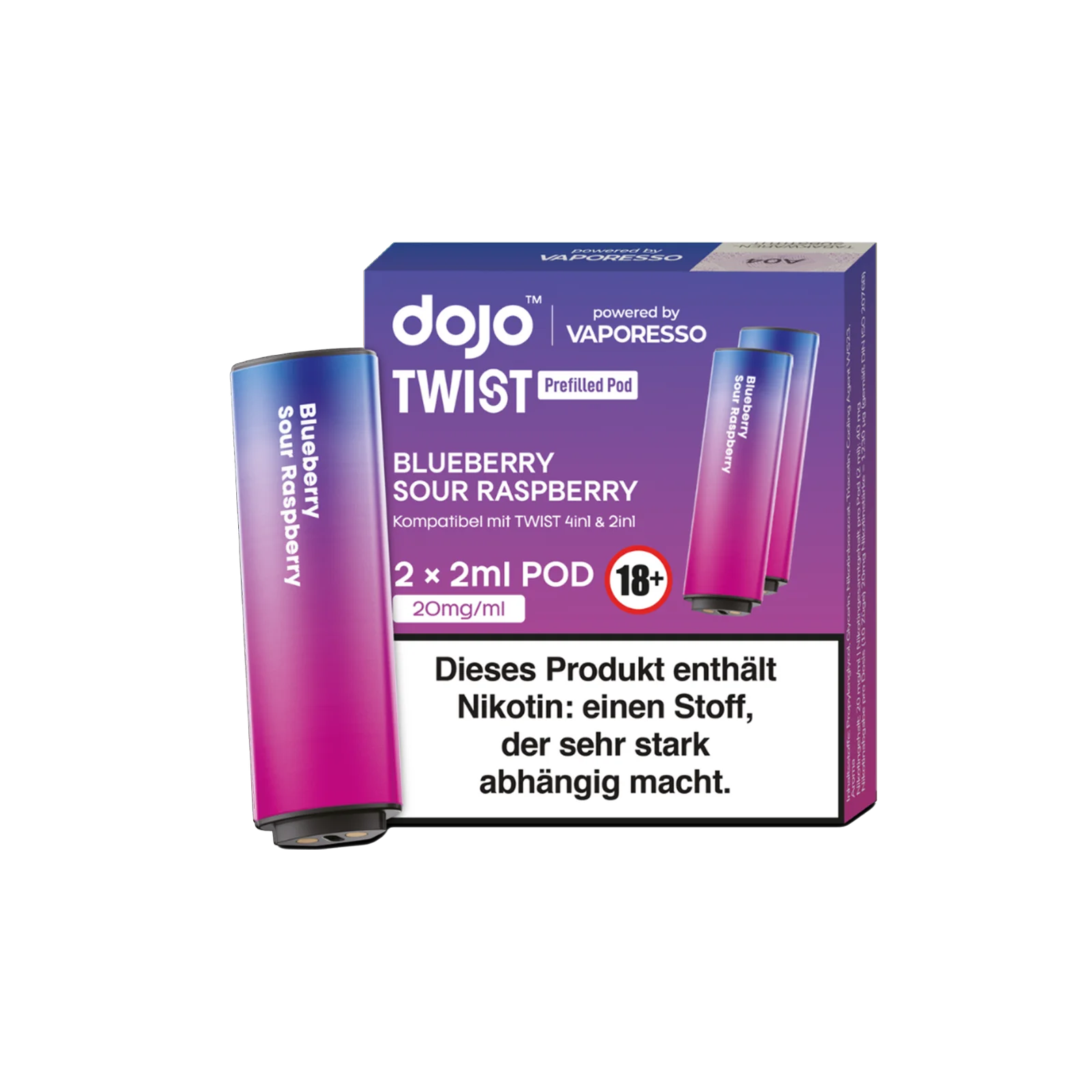 Vaporesso - Dojo Twist - Pod - Blueberry Sour Raspberry 1