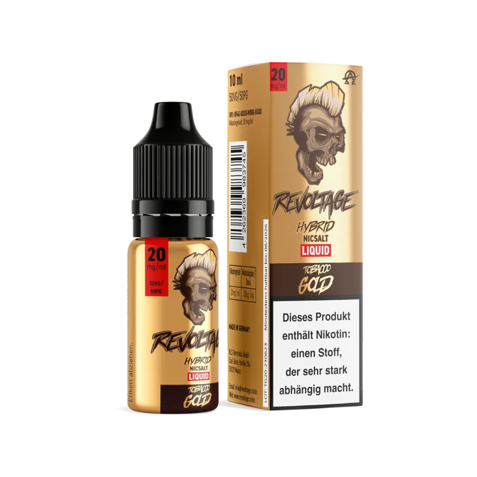 Revoltage - E-Liquid - Nikotinsalz - Tobacco Gold - 10 ml - 20 mg 2